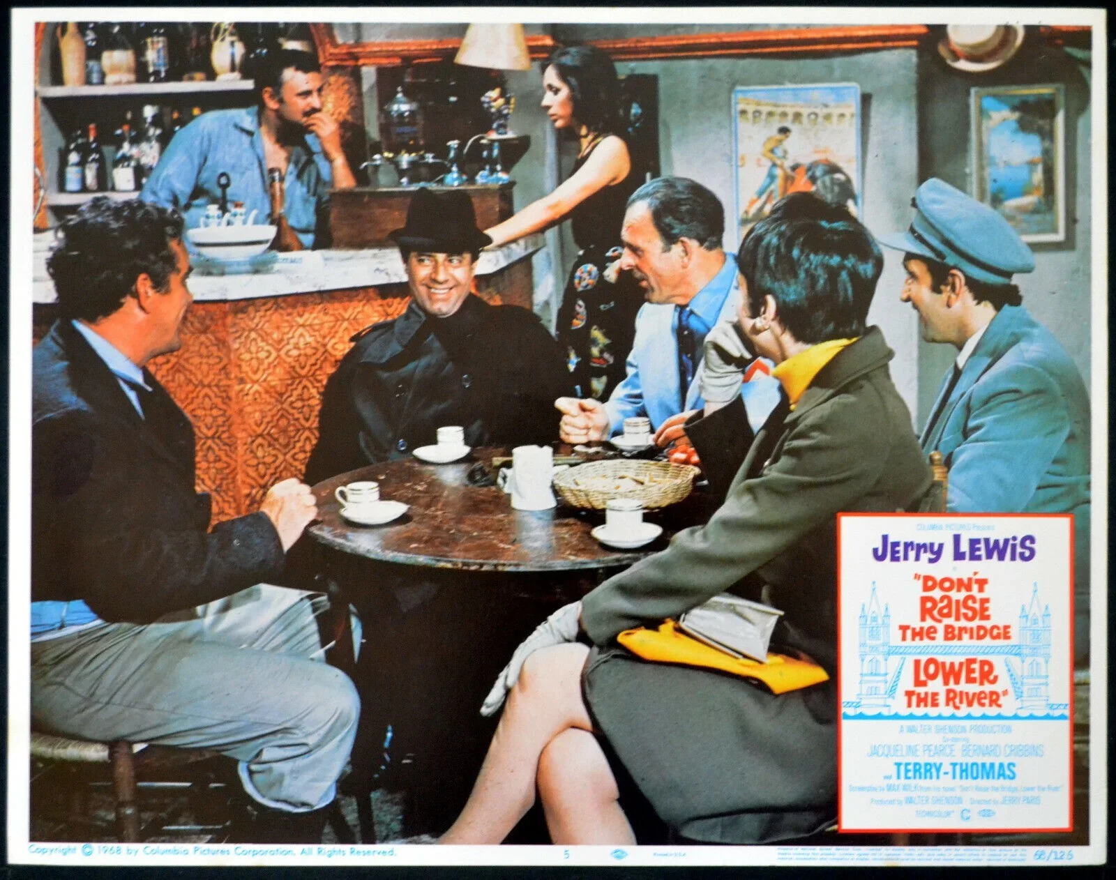 DON’T RAISE THE BRIDGE, LOWER THE RIVER 1967 Jerry Lewis 3 LOBBY CARDS, изображение 2