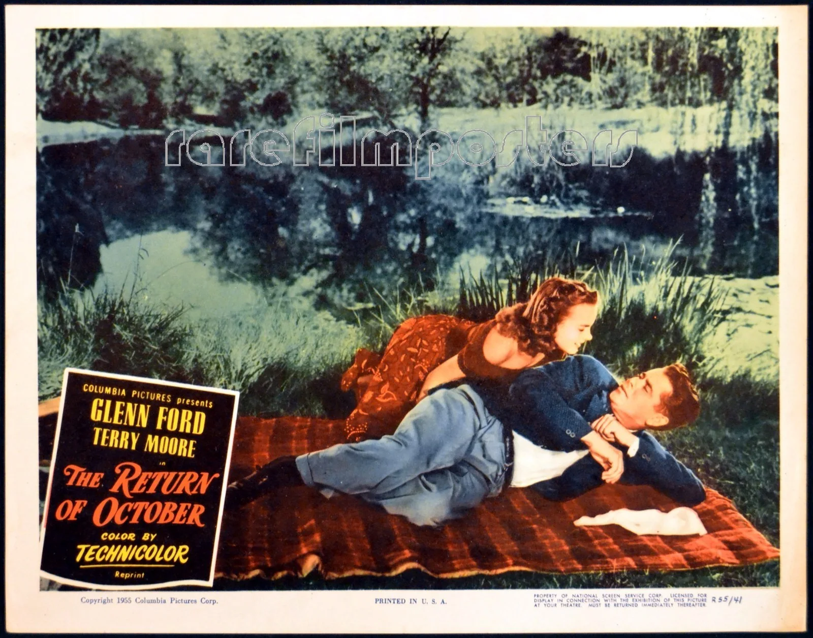 RETURN OF OCTOBER 1948 Glenn Ford, Terry Moore - Joseph H. Lewis 2 LOBBY CARDS, изображение 2