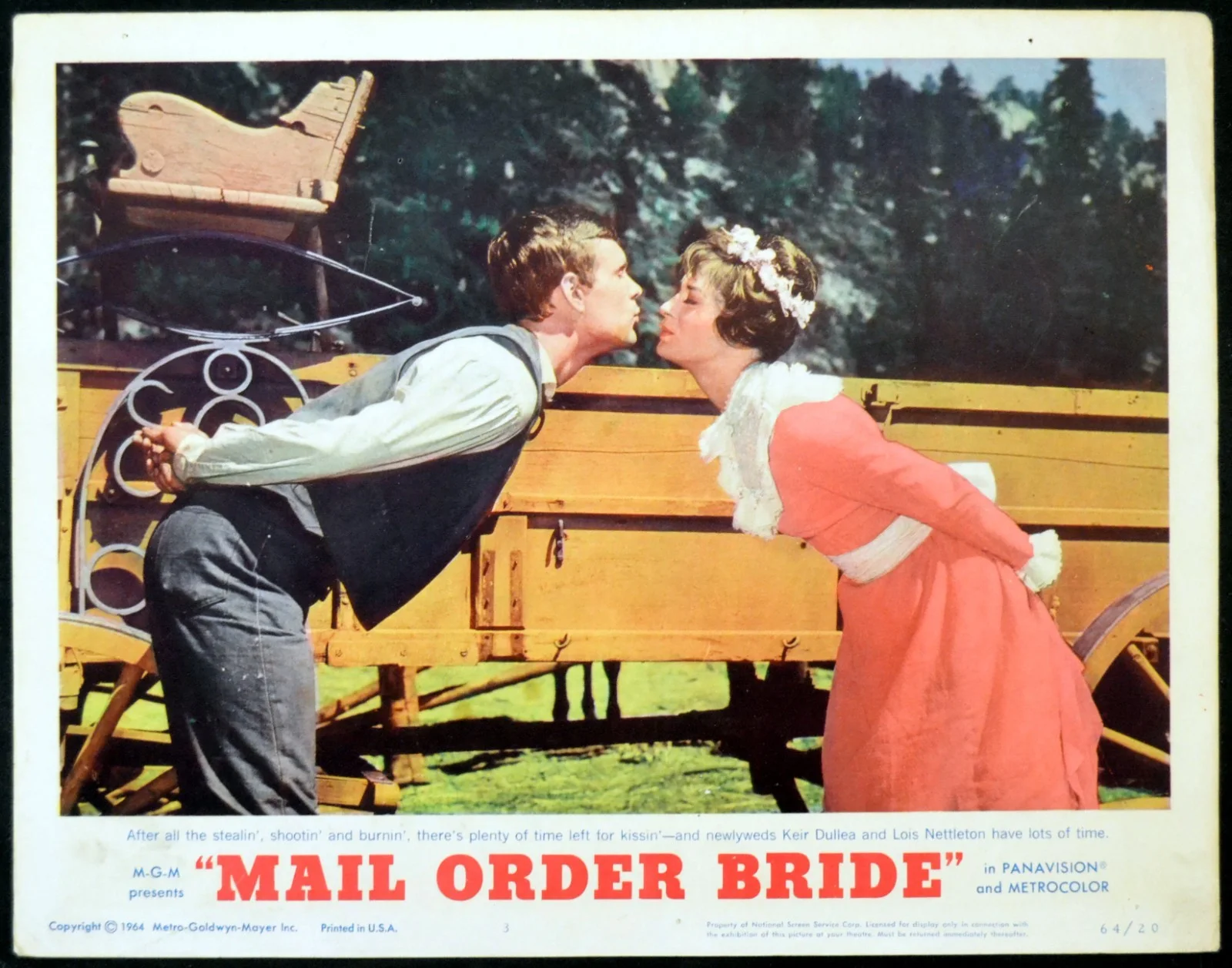 MAIL ORDER BRIDE 1964 Buddy Ebsen, Lois Nettleton, Keir Dullea 4 LOBBY CARDS, изображение 3