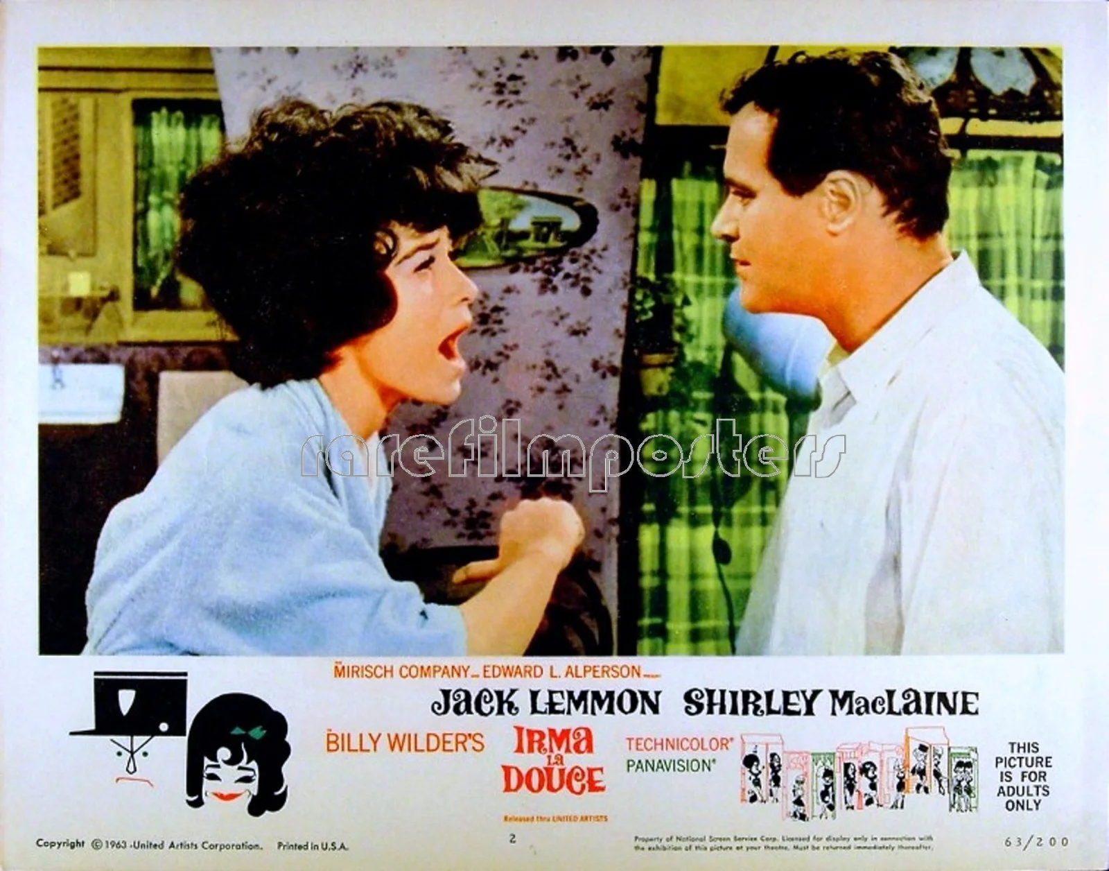 IRMA LA DOUCE 1963 Jack Lemmon, Shirley Maclaine * Billy Wilder 5 LOBBY CARDS, image 2