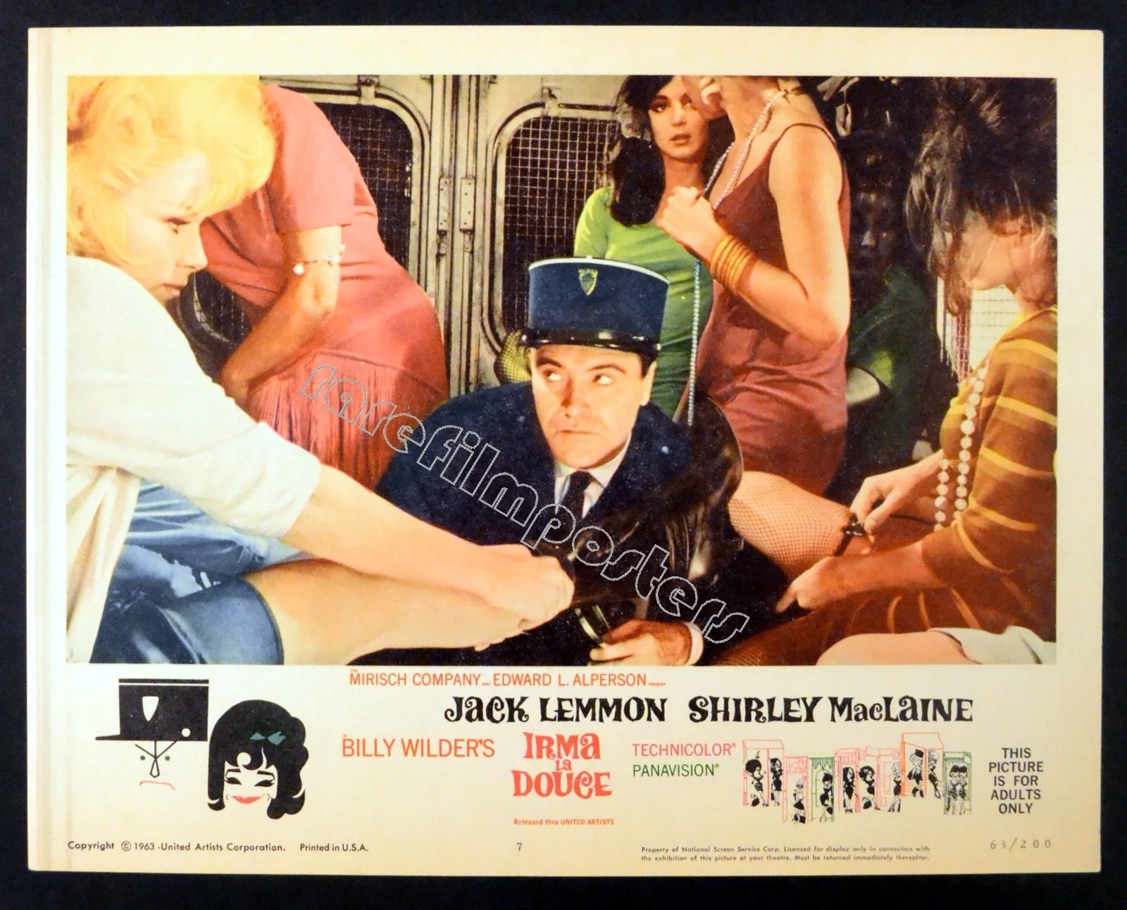 IRMA LA DOUCE 1963 Jack Lemmon, Shirley Maclaine * Billy Wilder 5 LOBBY CARDS, image 4