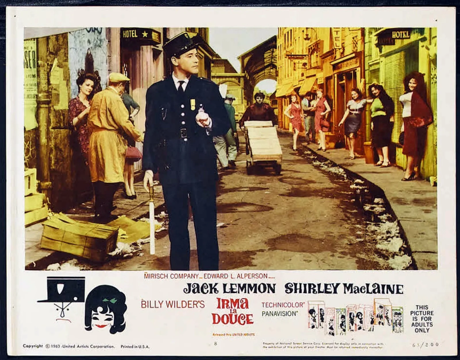 IRMA LA DOUCE 1963 Jack Lemmon, Shirley Maclaine * Billy Wilder 5 LOBBY CARDS, image 5