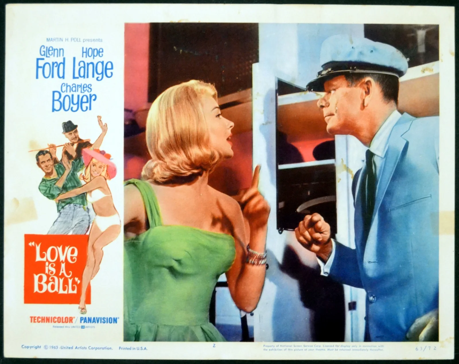 LOVE IS A BALL 1963 Glenn Ford, Hope Lange, Charles Boyer LOBBY SET, изображение 2