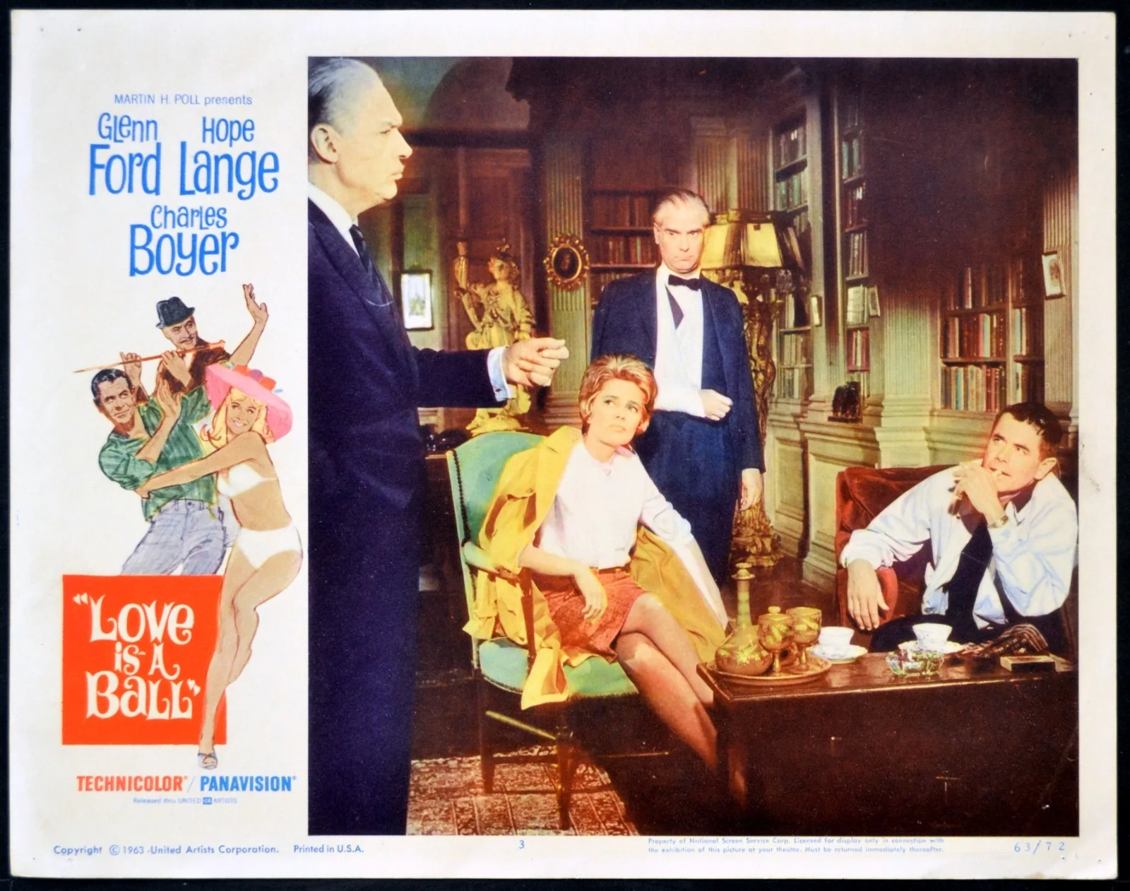 LOVE IS A BALL 1963 Glenn Ford, Hope Lange, Charles Boyer LOBBY SET, изображение 3