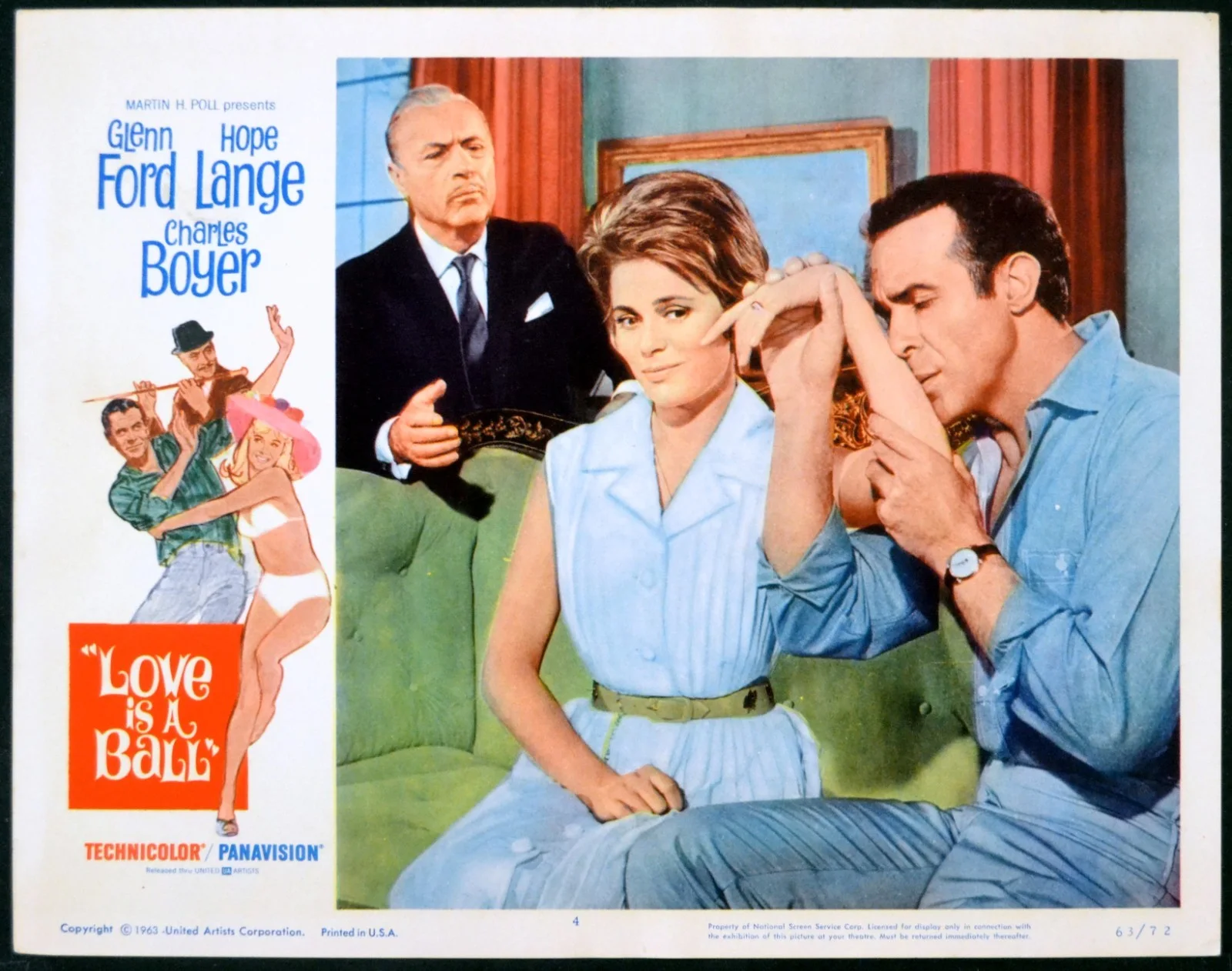 LOVE IS A BALL 1963 Glenn Ford, Hope Lange, Charles Boyer LOBBY SET, изображение 4