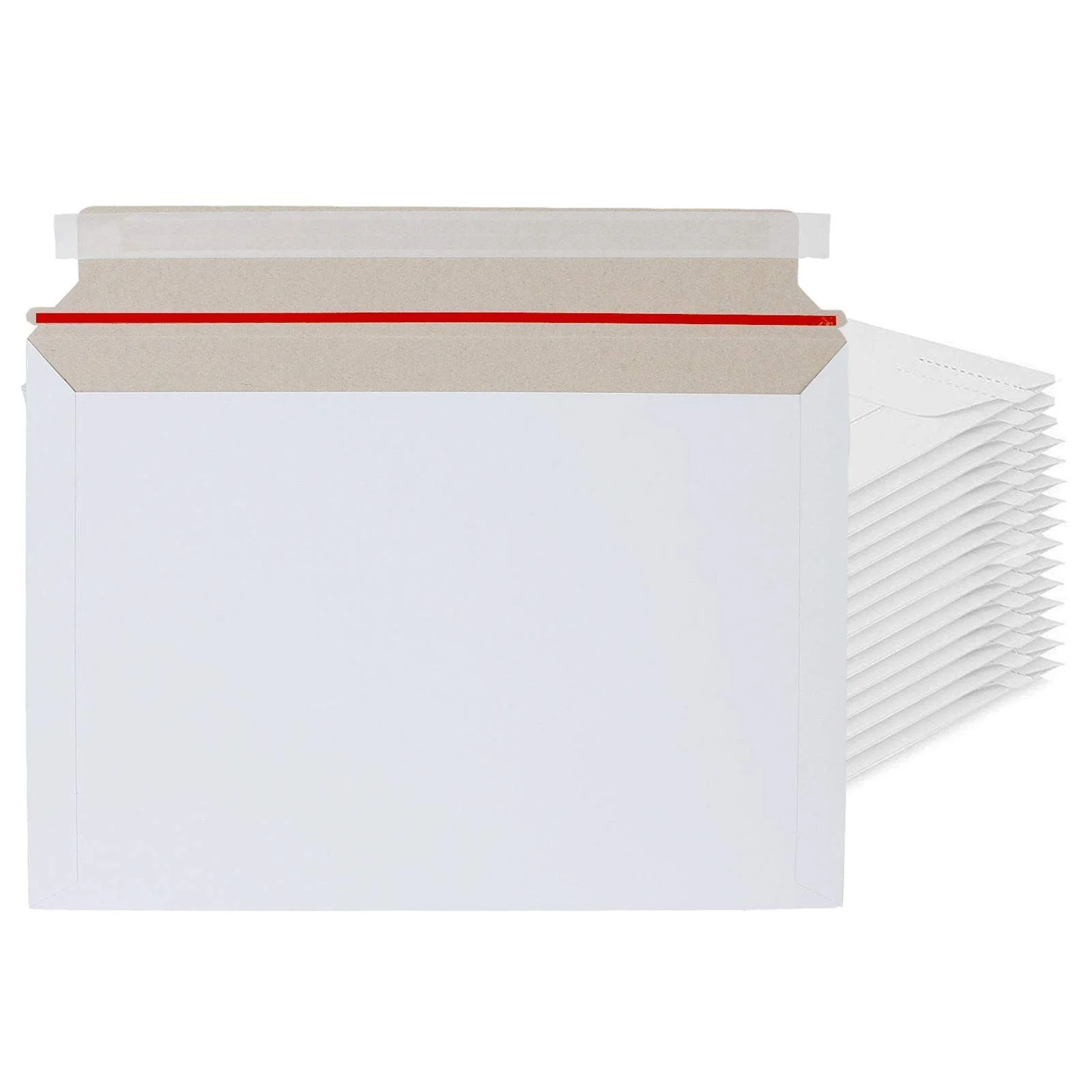 Feng 100 Pack 12.75 x 9 Inch Rigid Paperboard Mailers Stay Flat Photo Documen..., изображение 5