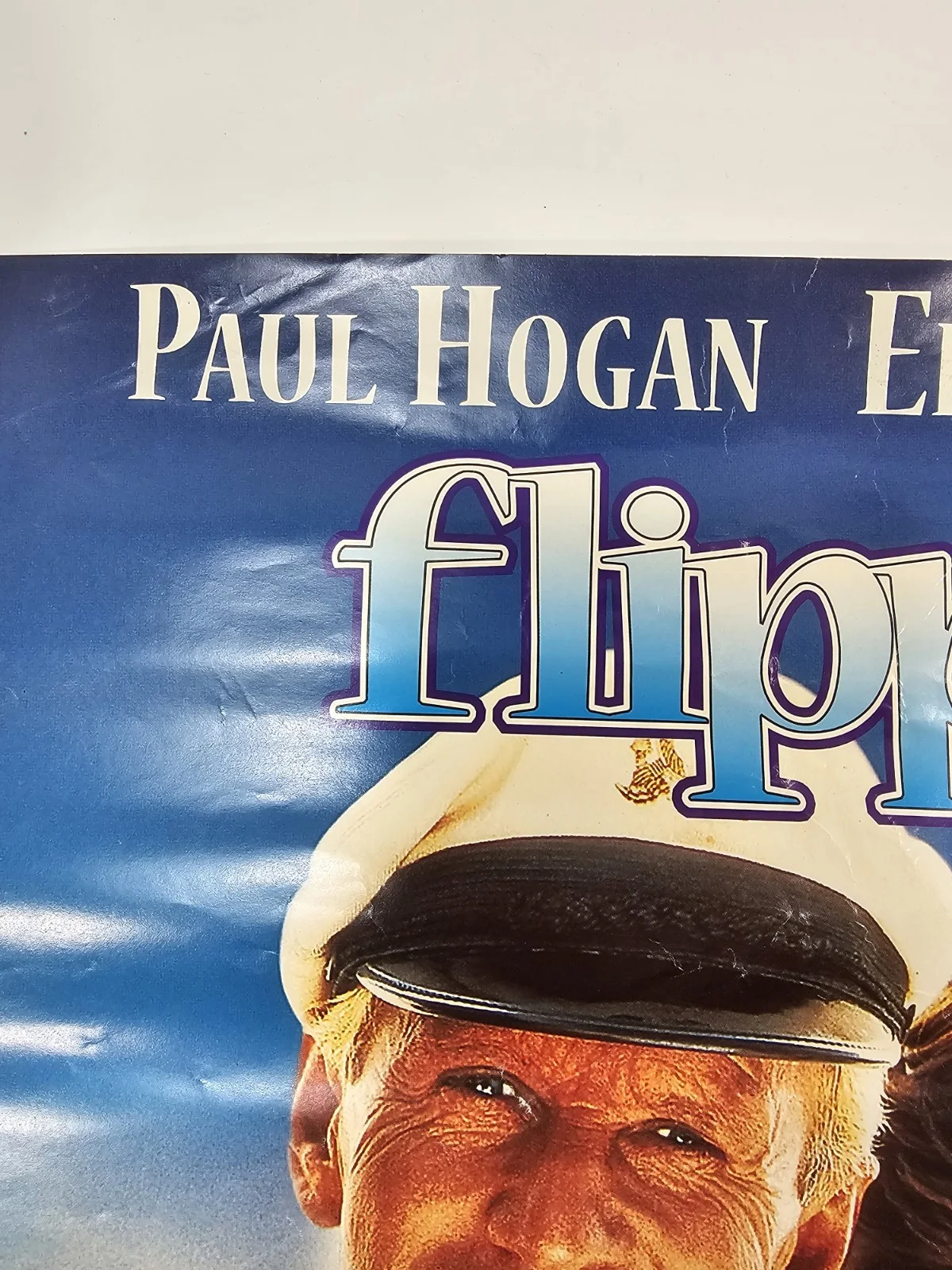 Original 1996 Flipper Single Sided Movie Poster 42x42cm Elijah Wood Paul Hogan, изображение 4