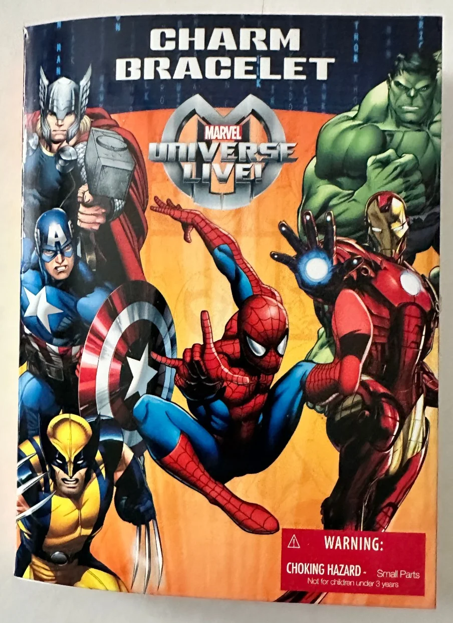 MARVEL UNIVERSE LIVE - Charm Bracelet. Captain America Thor Spider-Man. Sealed., изображение 2