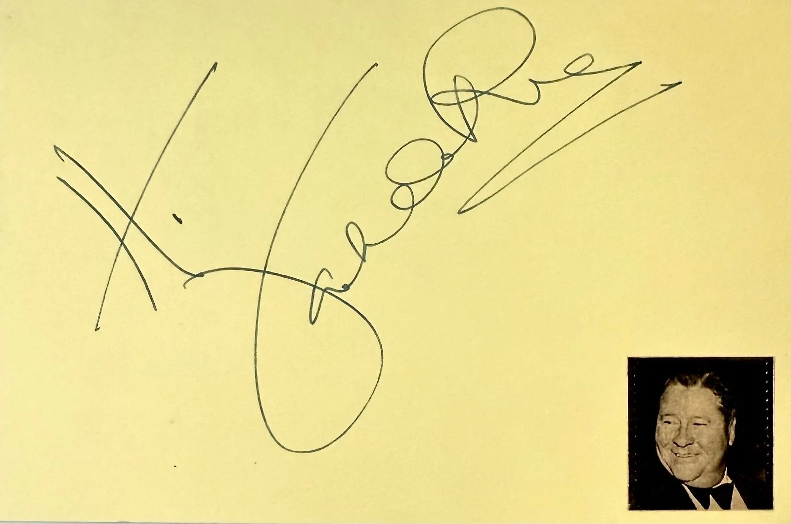 Jack Oakie — JACK OAKIE Signed Autographed 4x6 INDEX CARD Call of the Wild The Great Dictator