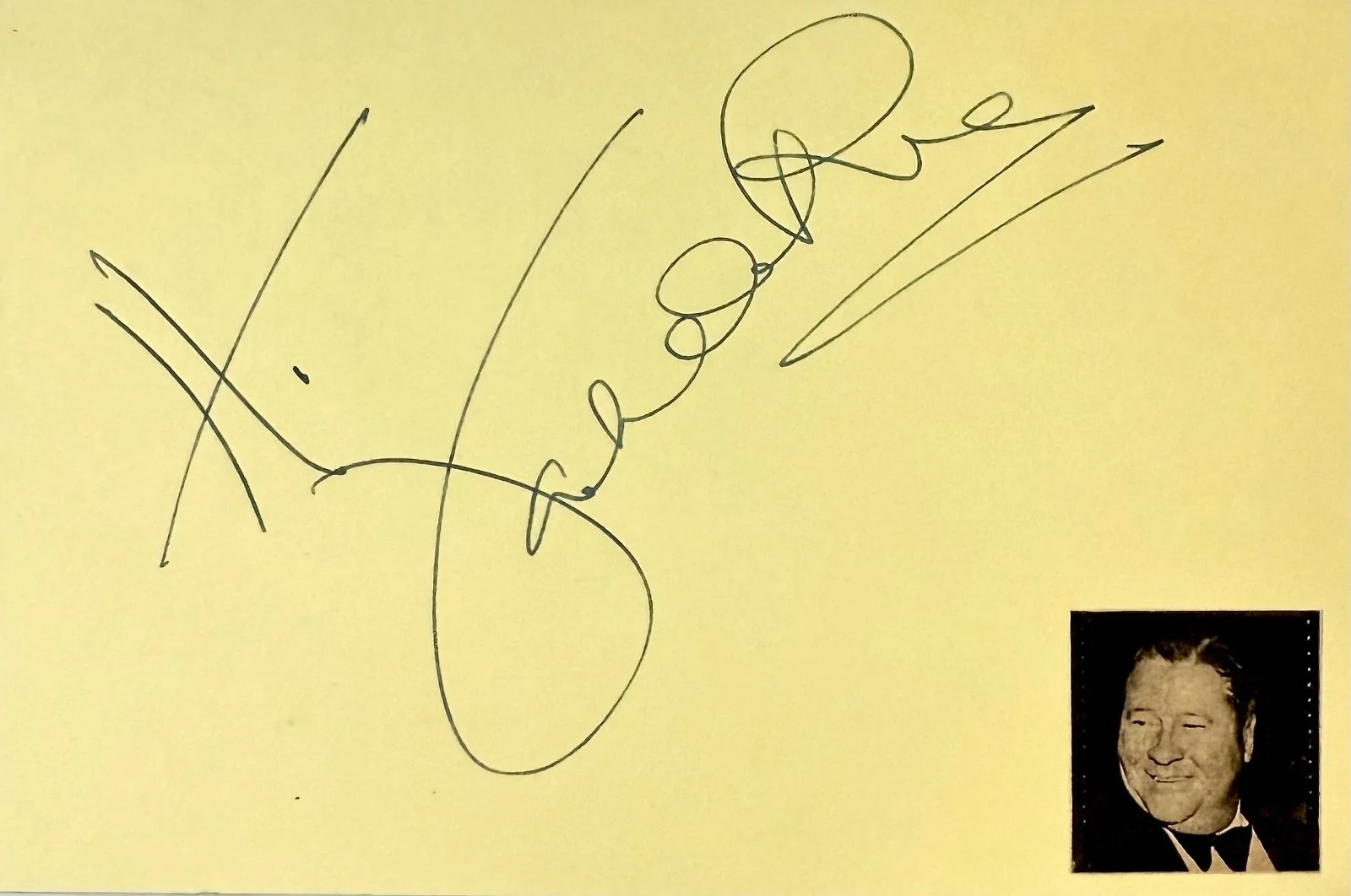 Jack Oakie — JACK OAKIE Signed Autographed 4x6 INDEX CARD Call of the Wild The Great Dictator, изображение 3