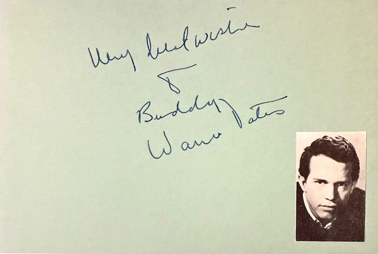 Warren Oates — WARREN OATES Autograph Signed 4x6 INDEX CARD Race with the Devil THE WILD BUNCH