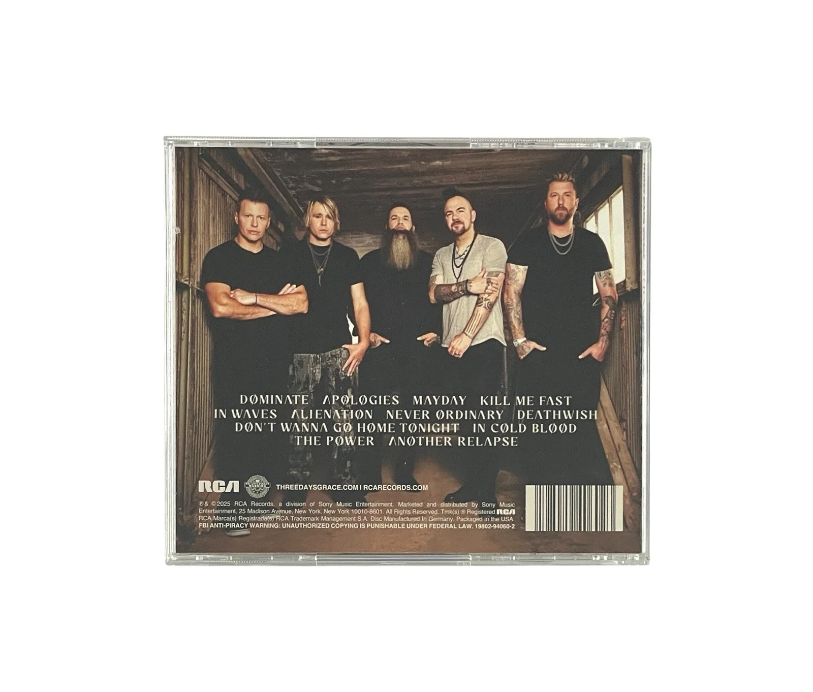 Three Days Grace Band Signed Autographed Alienation Photo Card CD ACOA COA 🔥🎸, image 5