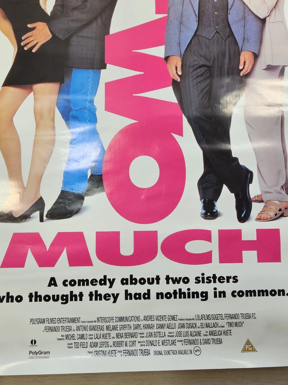 Two Much Melanie Griffith Antonio Banderas Daryl Hannah Movie Poster A2 59x42cm, image 5