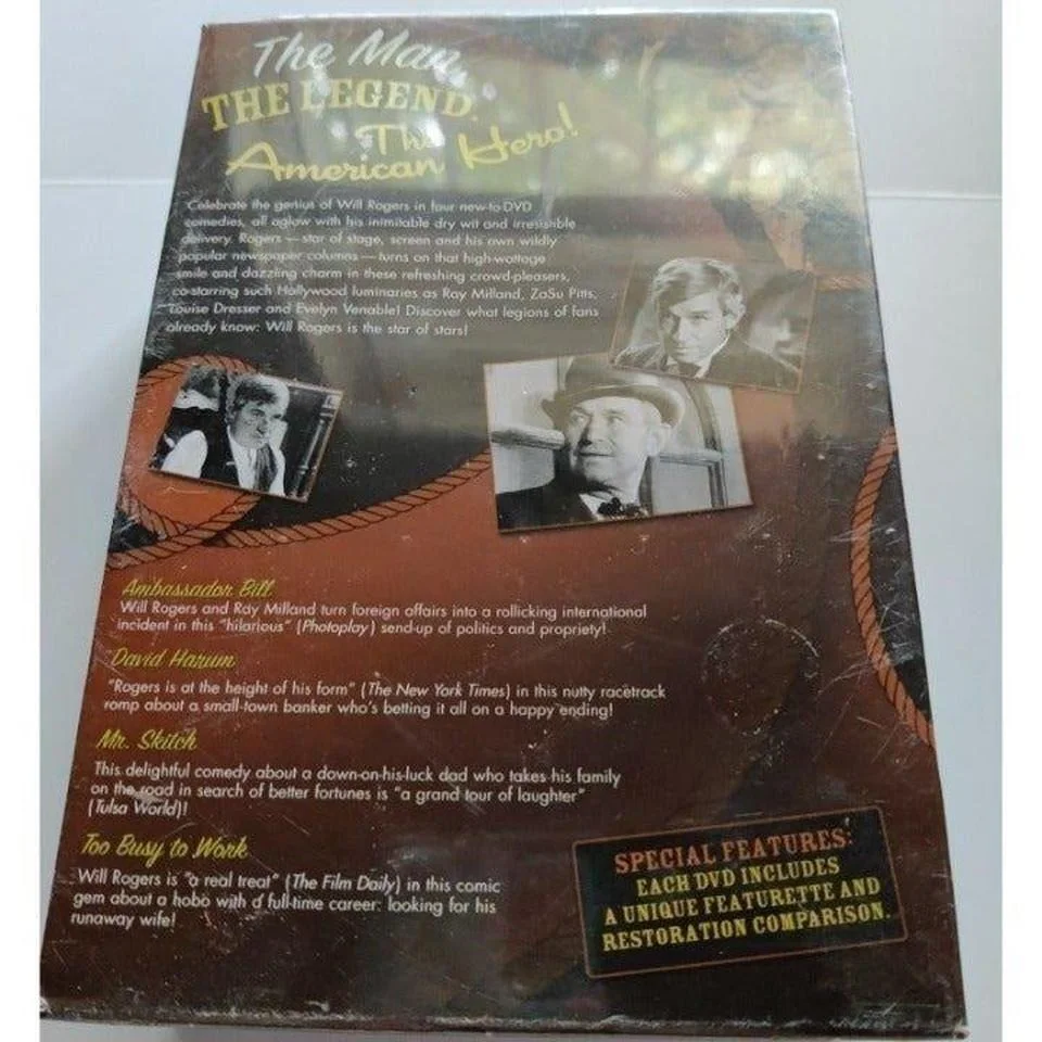 Will Rogers Collection - Volume 2 (DVD, 2006, 4-Disc Set) BRAND NEW, image 4