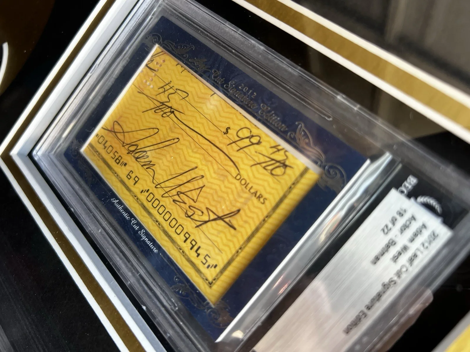 ADAM WEST — Adam West Signed Autograph Batman Leaf Cut Signature Edition Custom Frame, image 3