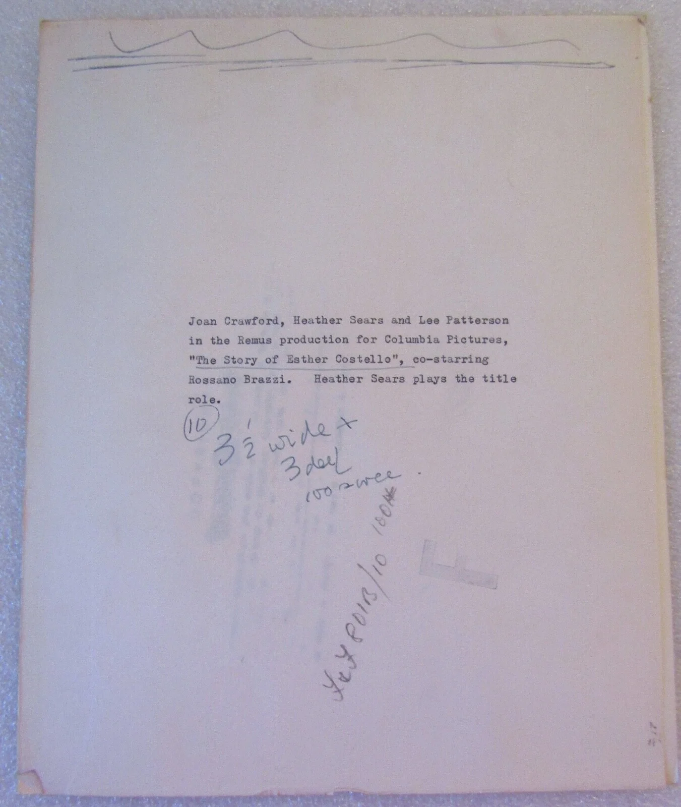1957 STORY OF ESTHER COSTELLO - Press Pic / Still - Joan Crawford, Heather Sears, изображение 2