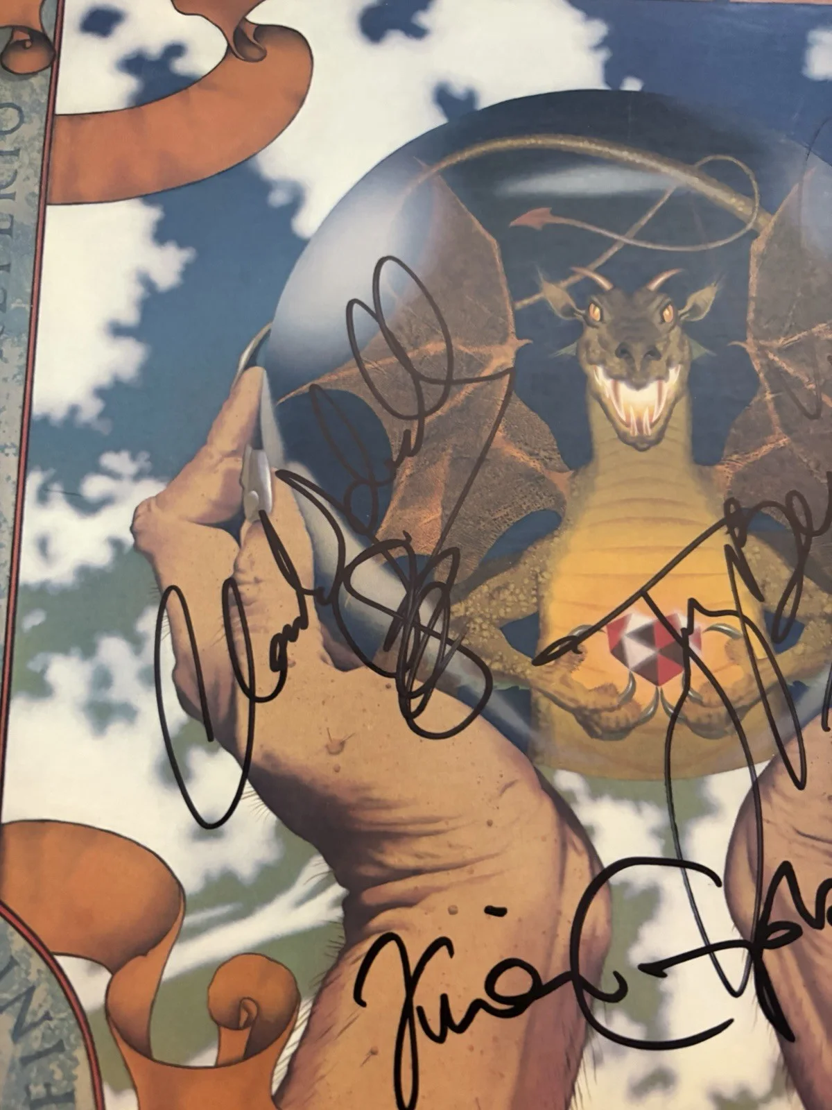 Dio Signed Sacred Heart LP Autographed X4 Schnell, Bain, Appice, And Campbell, изображение 2
