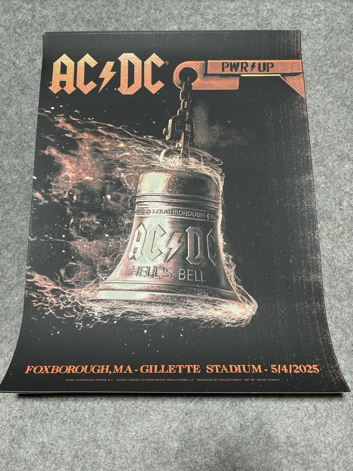 AC/DC Foxborough Poster xxx/857 2025 Power Up Tour Gillette Stadium Authentic, изображение 2