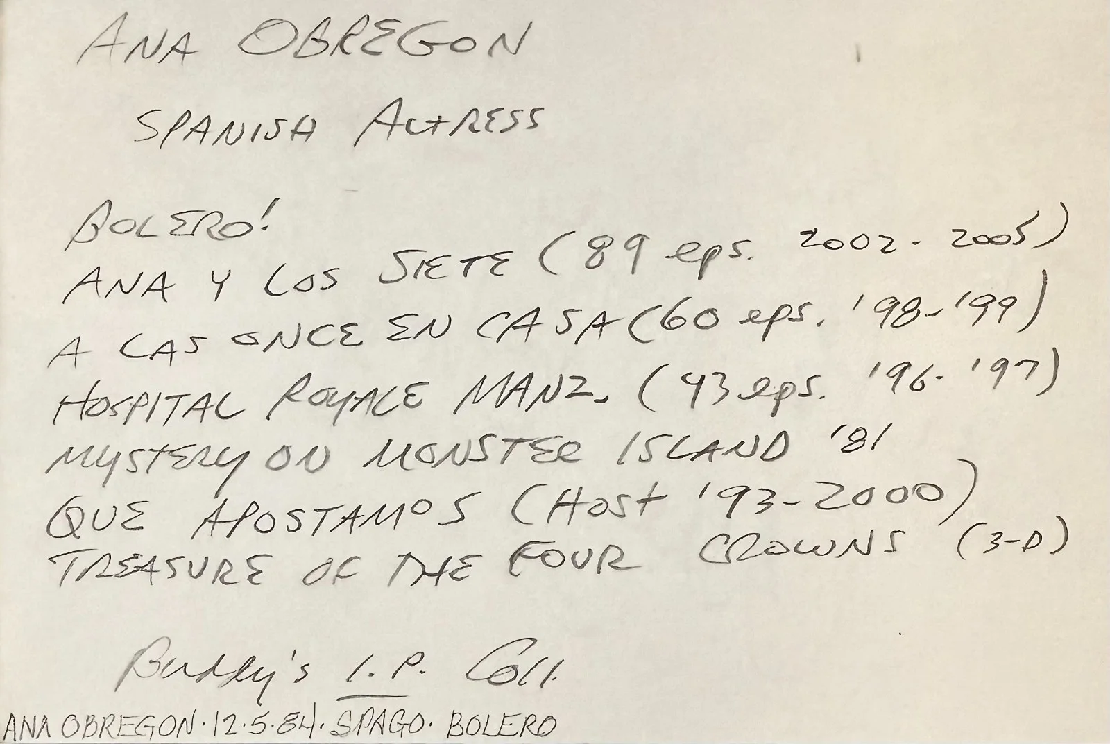 Ana Obregon — ANA OBREGON Signed Autographed 4"x 6" INDEX CARD The Naked Eye What's the Bet?, изображение 4