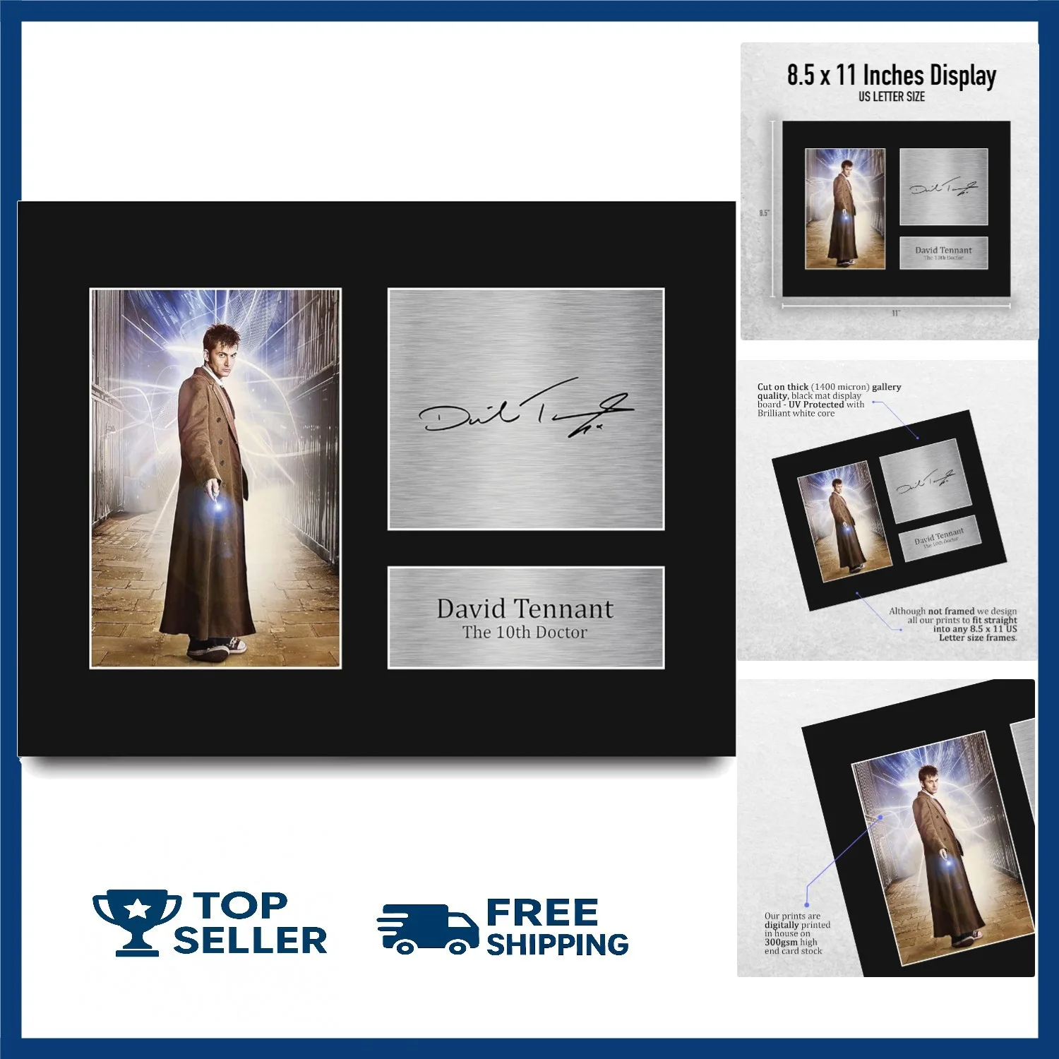 David Tennant — David Tennant Dr Who Autograph Print Fan Gift TV Show Memorabilia