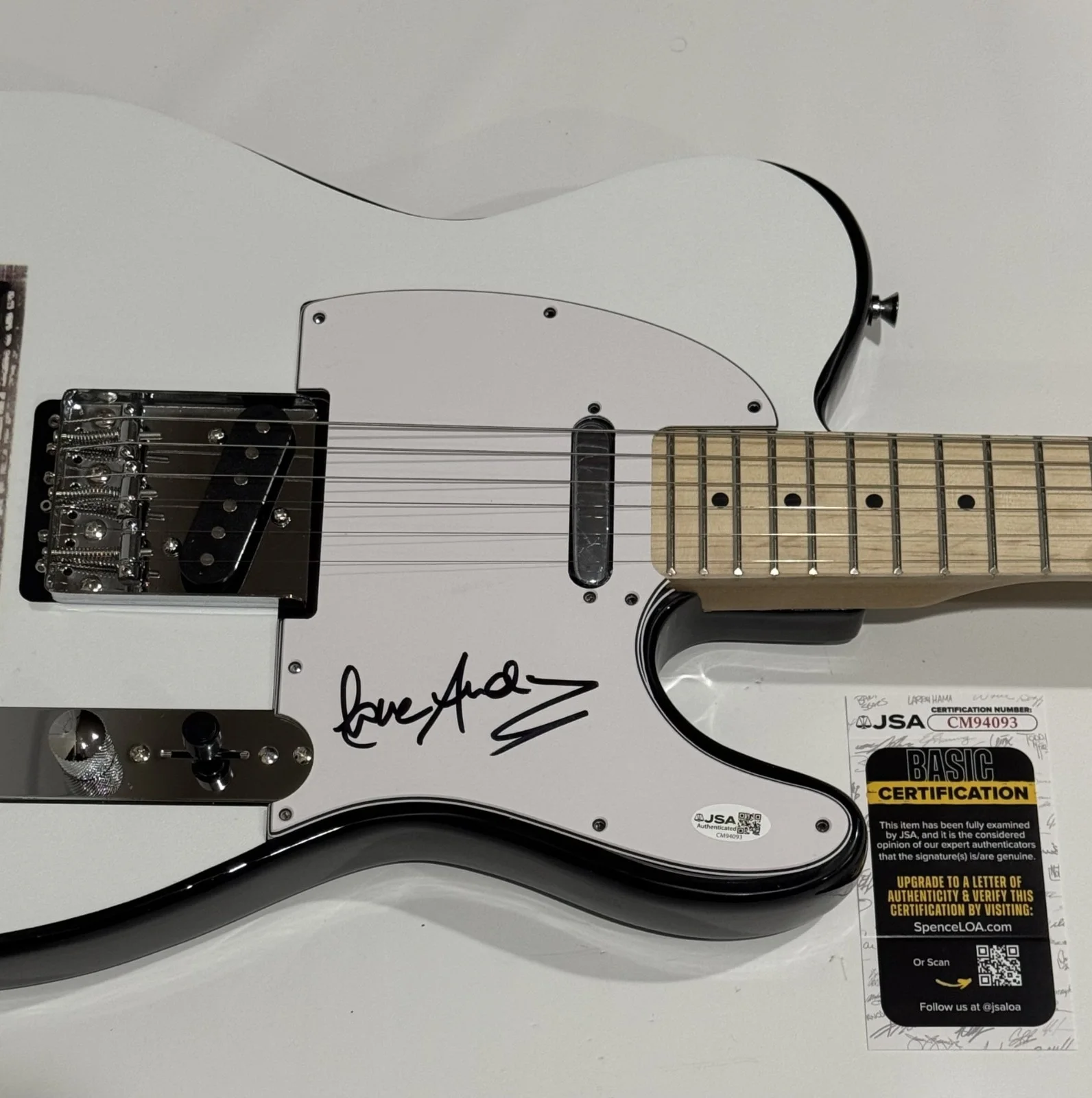 ANDY BELL SIGNED CUSTOM ERASURE THE INNOCENTS ELECTRIC GUITAR JSA COA, image 2