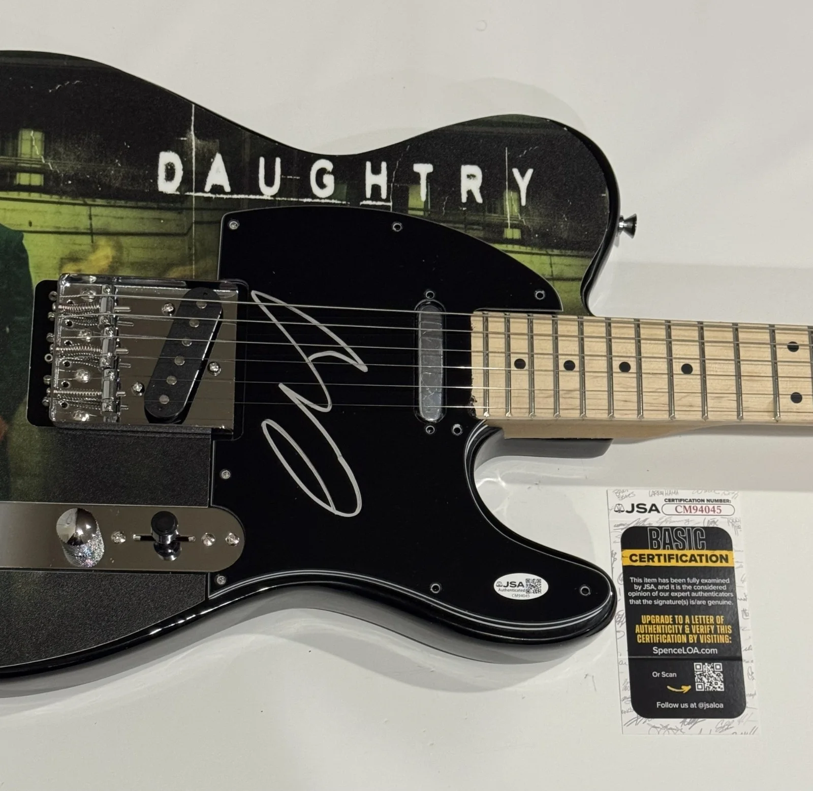 CHRIS DAUGHTRY SIGNED CUSTOM ELECTRIC GUITAR AUTOGRAPHED JSA COA, image 2