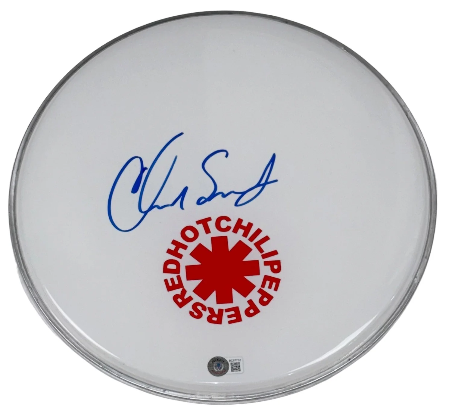 Chad Smith Red Hot Chili Peppers Signed Autograph 12” Drumhead RHCP Beckett COA, изображение 2