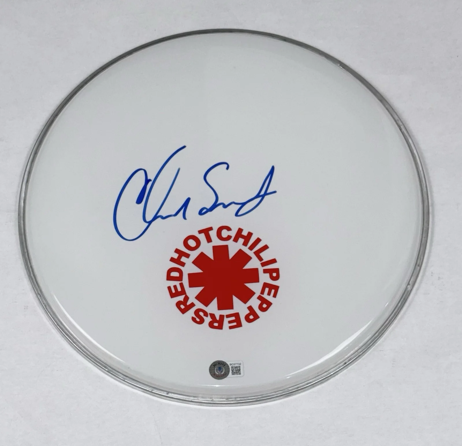 Chad Smith Red Hot Chili Peppers Signed Autograph 12” Drumhead RHCP Beckett COA, изображение 3