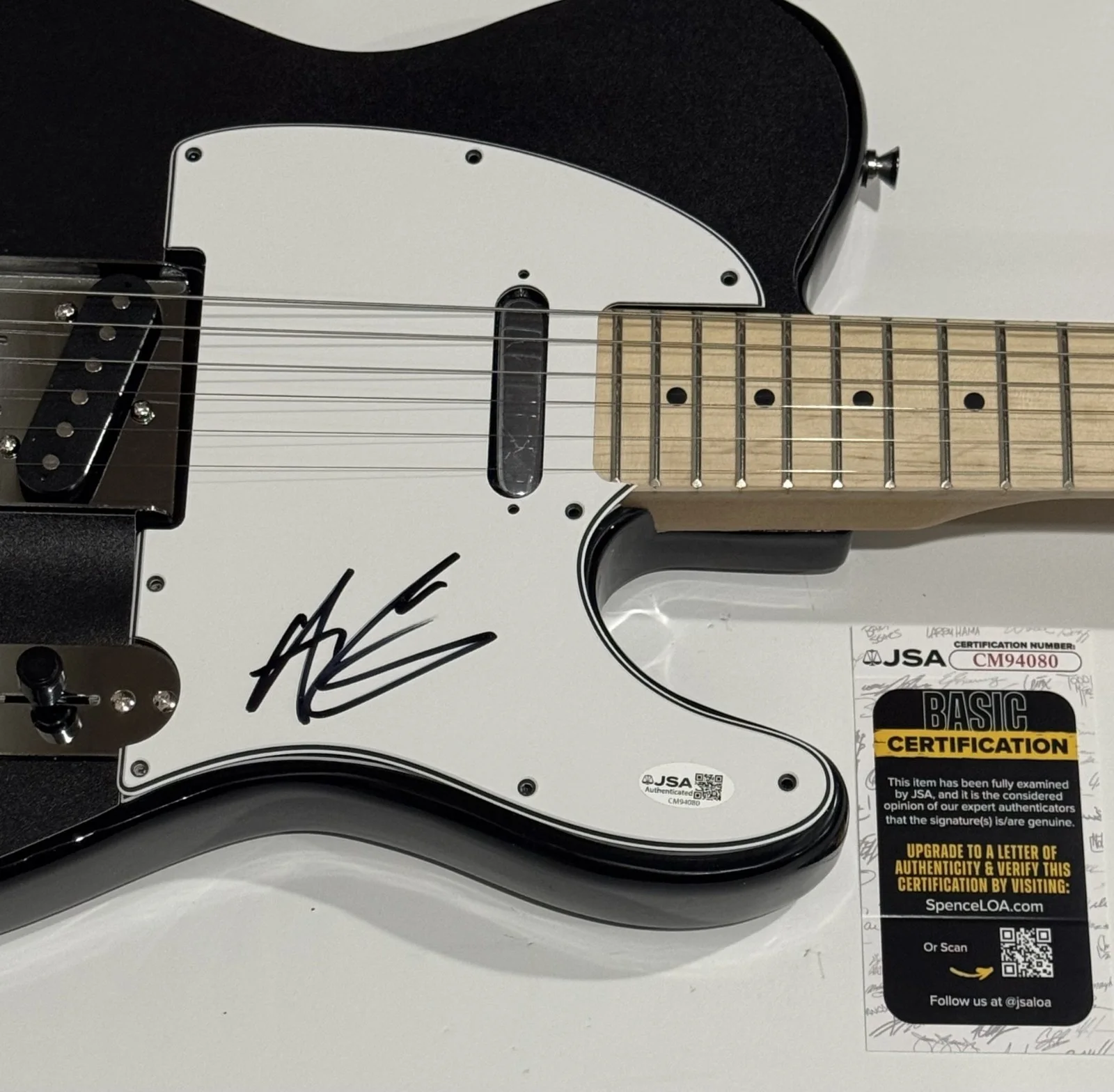 ADAM GONTIER SIGNED CUSTOM THREE DAYS GRACE ONE-X GUITAR JSA COA, image 2