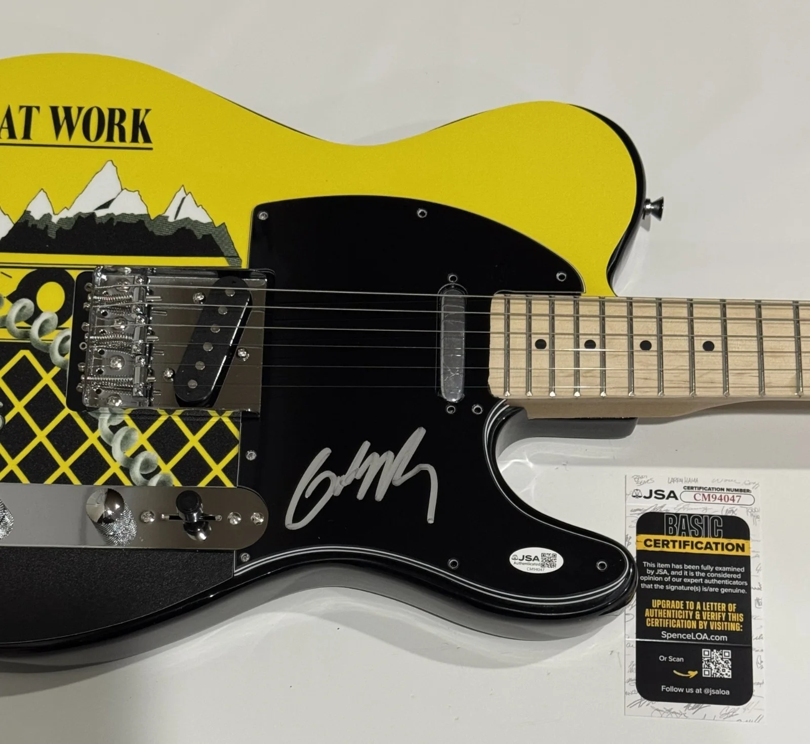 COLIN HAY SIGNED CUSTOM MEN AT WORK BUSINESS AS USUAL ELECTRIC GUITAR JSA COA, изображение 2