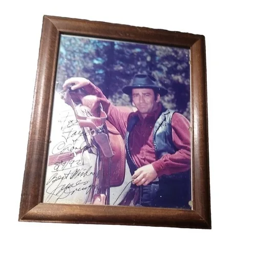 James Drury — James Drury Autographed 8x10 Signed in Person 8/7/92 "The Virginian" UNFRAMED