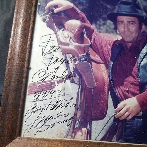 James Drury — James Drury Autographed 8x10 Signed in Person 8/7/92 "The Virginian" UNFRAMED, image 2