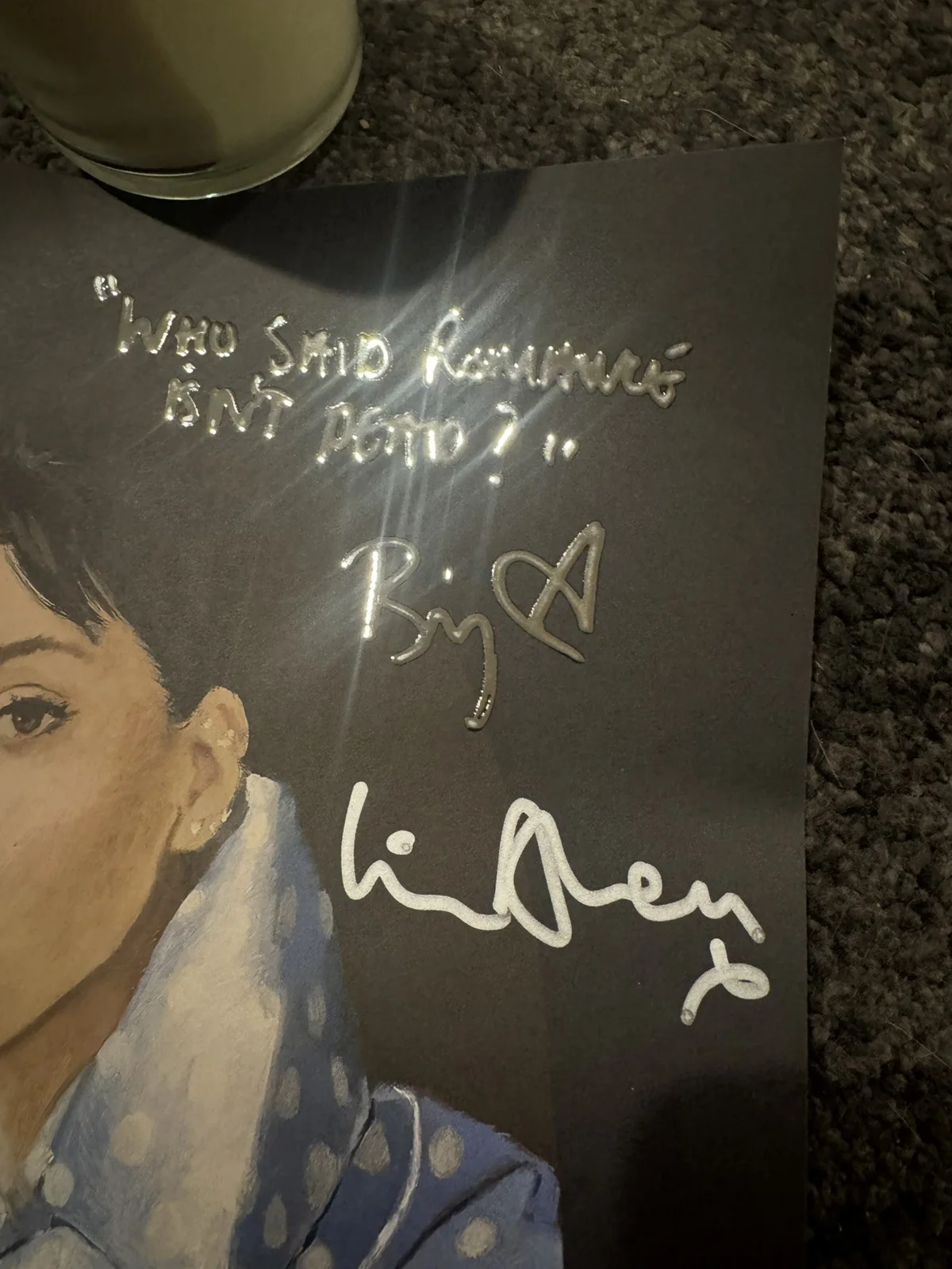 signed lily allen west end girl tour autographed vip 11x17 poster, изображение 2