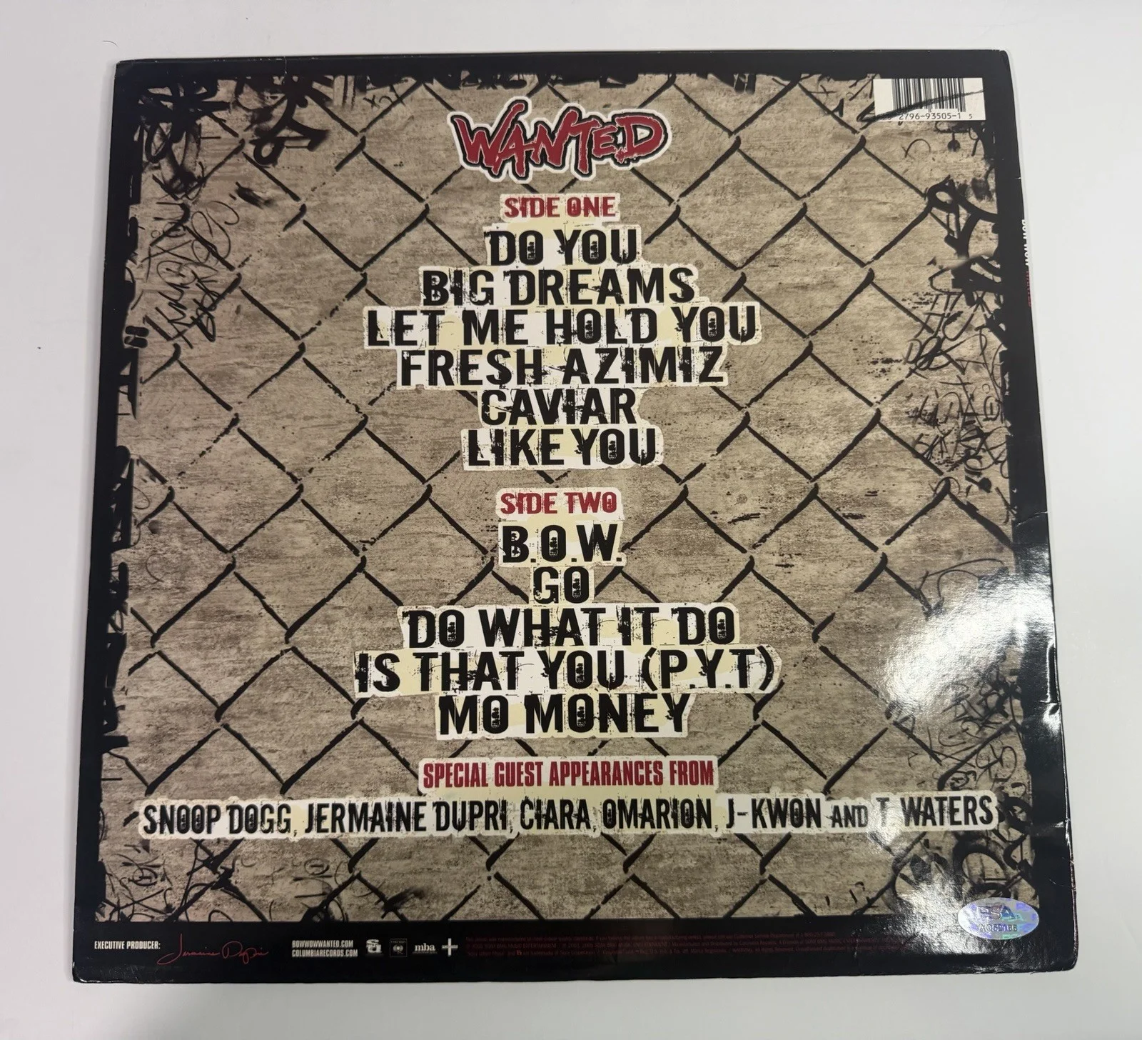 Lil Bow Wow autographed “Wanted” 12 inch signed vinyl record album - PSA COA!, image 4
