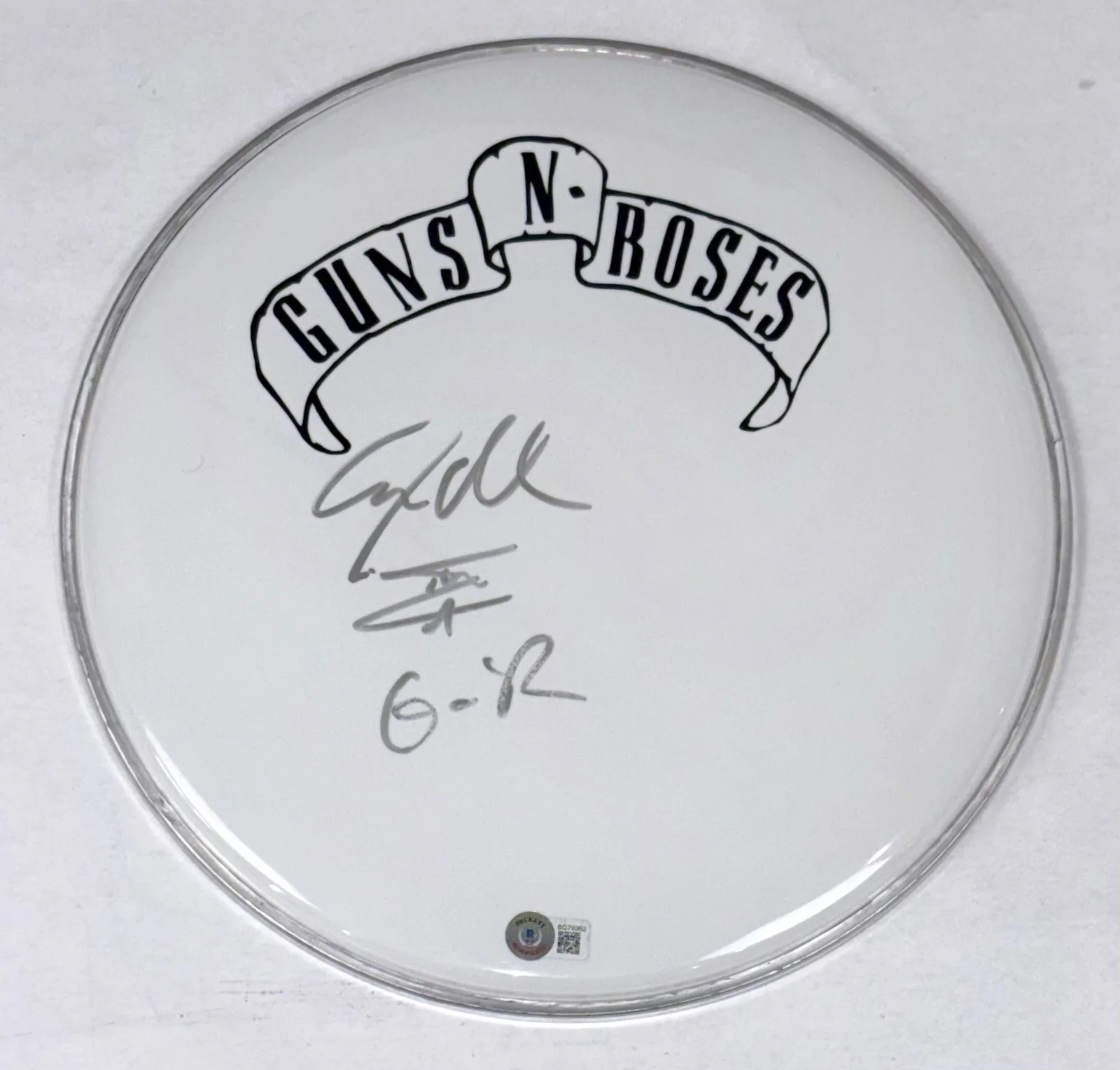 Steven Adler Guns N' Roses Signed Autograph 12" Drumhead Drummer Beckett COA, изображение 2