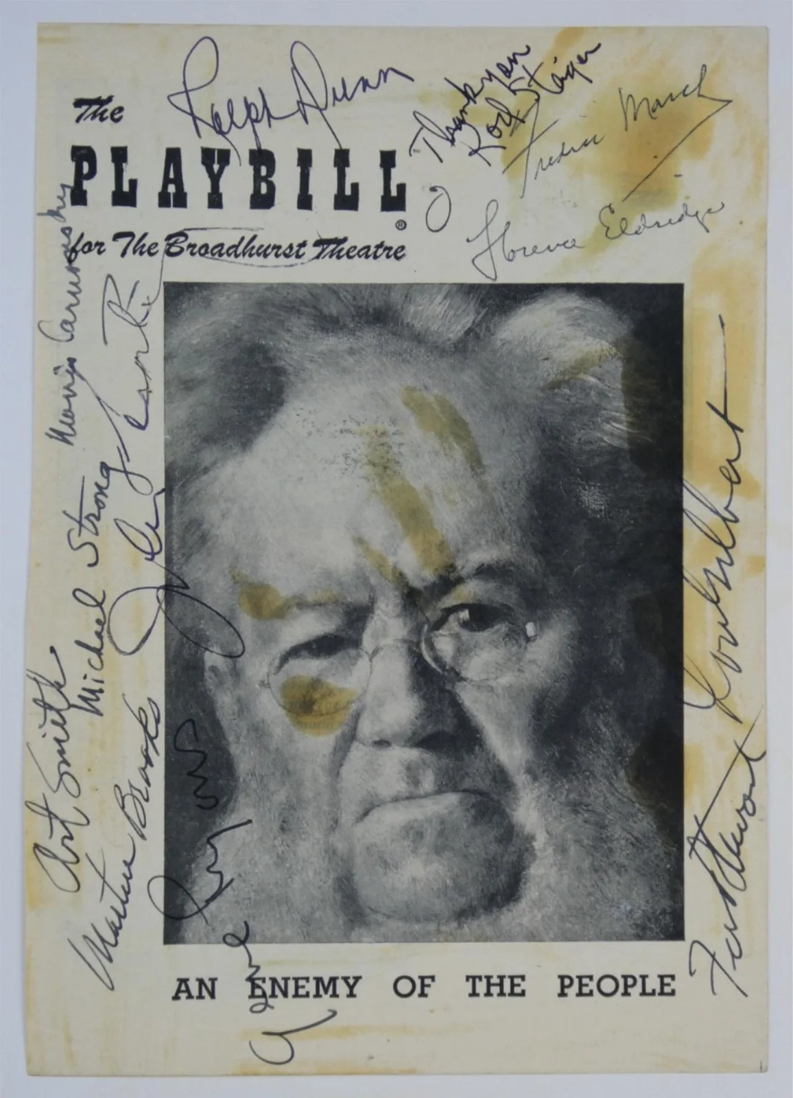 Fredric March — Fredric March Gene Lyons Florence Eldridge Cast Signed Playbill 1950 Cover Only