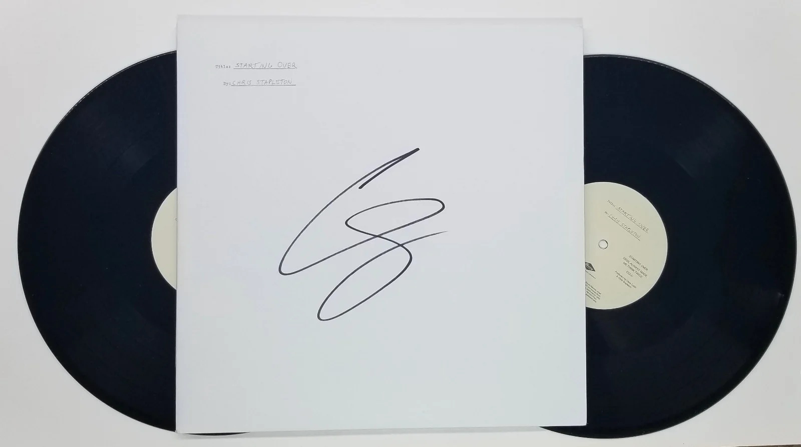 Chris Stapleton hand SIGNED Indie Store Ltd Ed. Starting Over Vinyl Set JSA COA, image 2