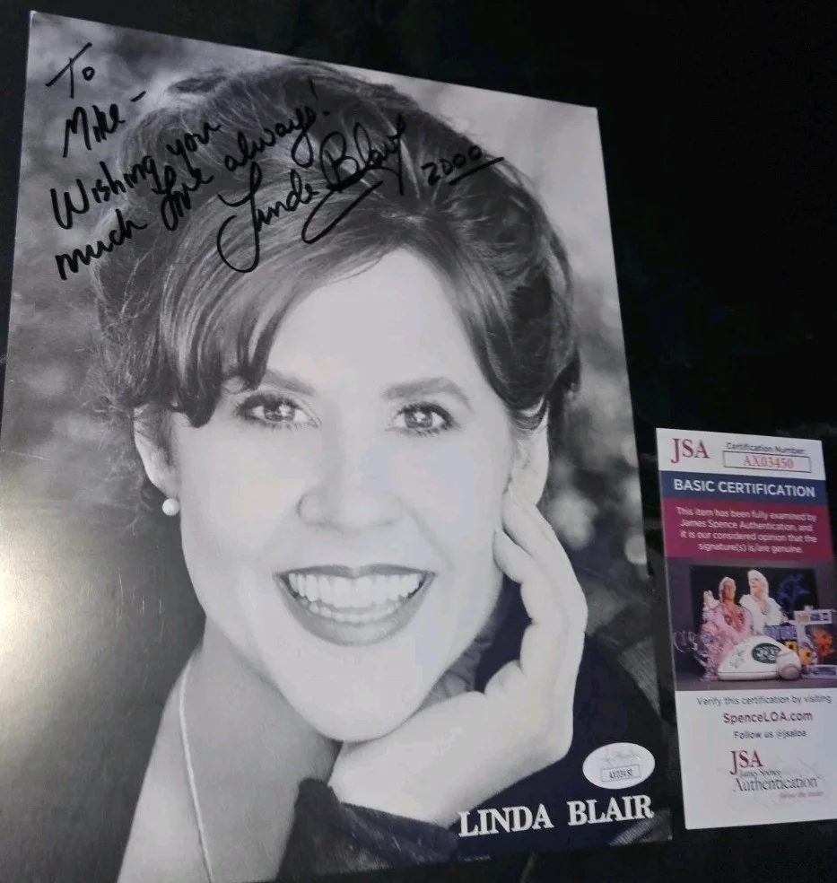Linda Blair — LINDA BLAIR SIGNED 2000 HEADSHOT 8x10 PHOTO TO MIKE JSA COA EXORCIST REGAN MODEL, изображение 3