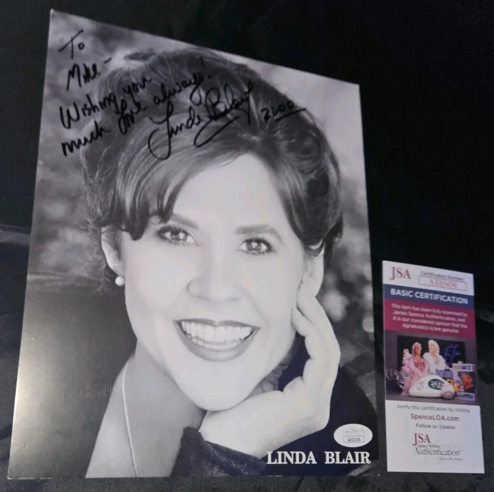 Linda Blair — LINDA BLAIR SIGNED 2000 HEADSHOT 8x10 PHOTO TO MIKE JSA COA EXORCIST REGAN MODEL, изображение 4