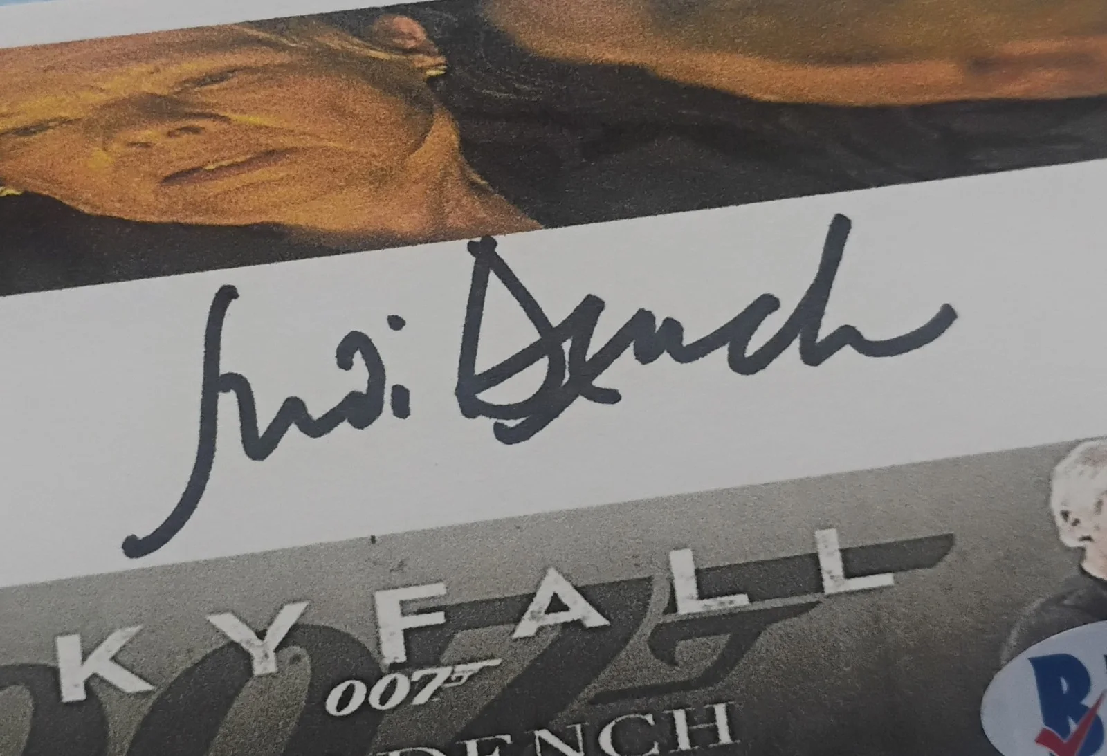 Judi Dench Hand Signed Autograph Index Card COA Skyfall NO US TARIFFS, image 3