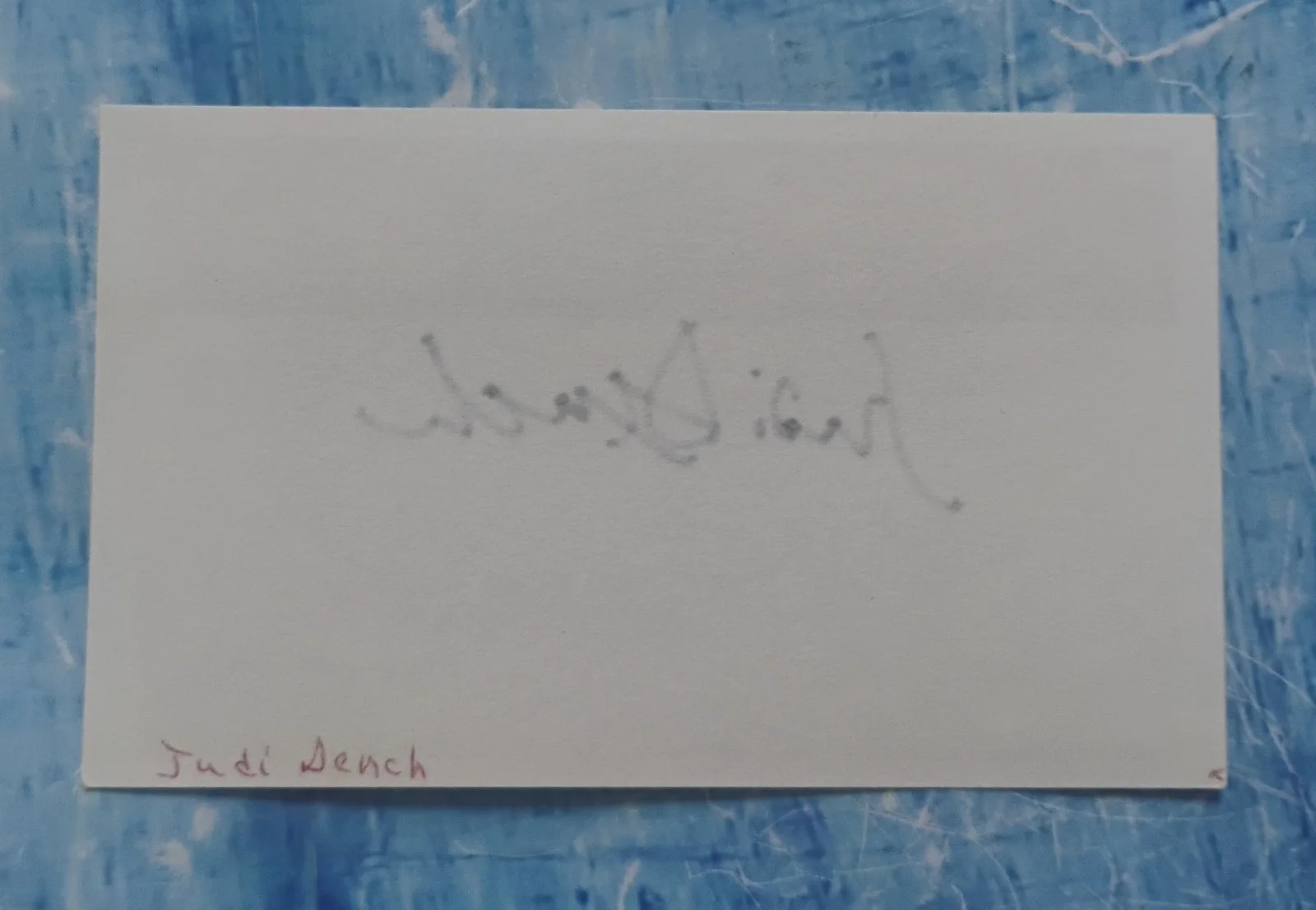 Judi Dench Hand Signed Autograph Index Card COA Skyfall NO US TARIFFS, image 4
