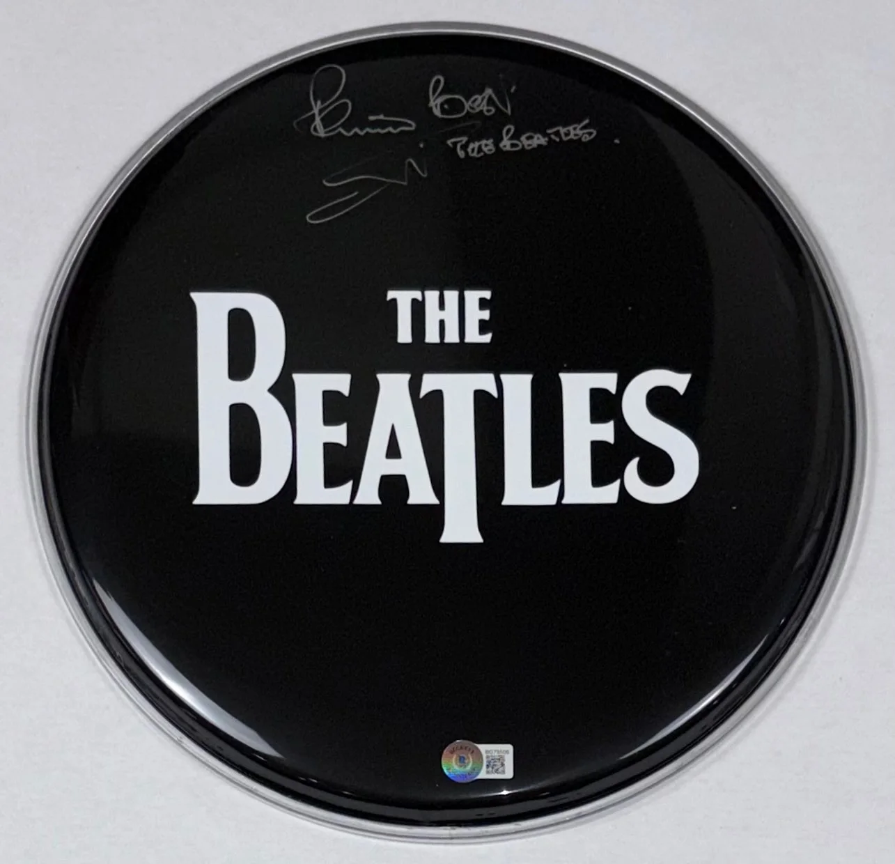 Pete Best The Beatles Signed Drumhead 12" Original Drummer Autograph Beckett COA, image 2