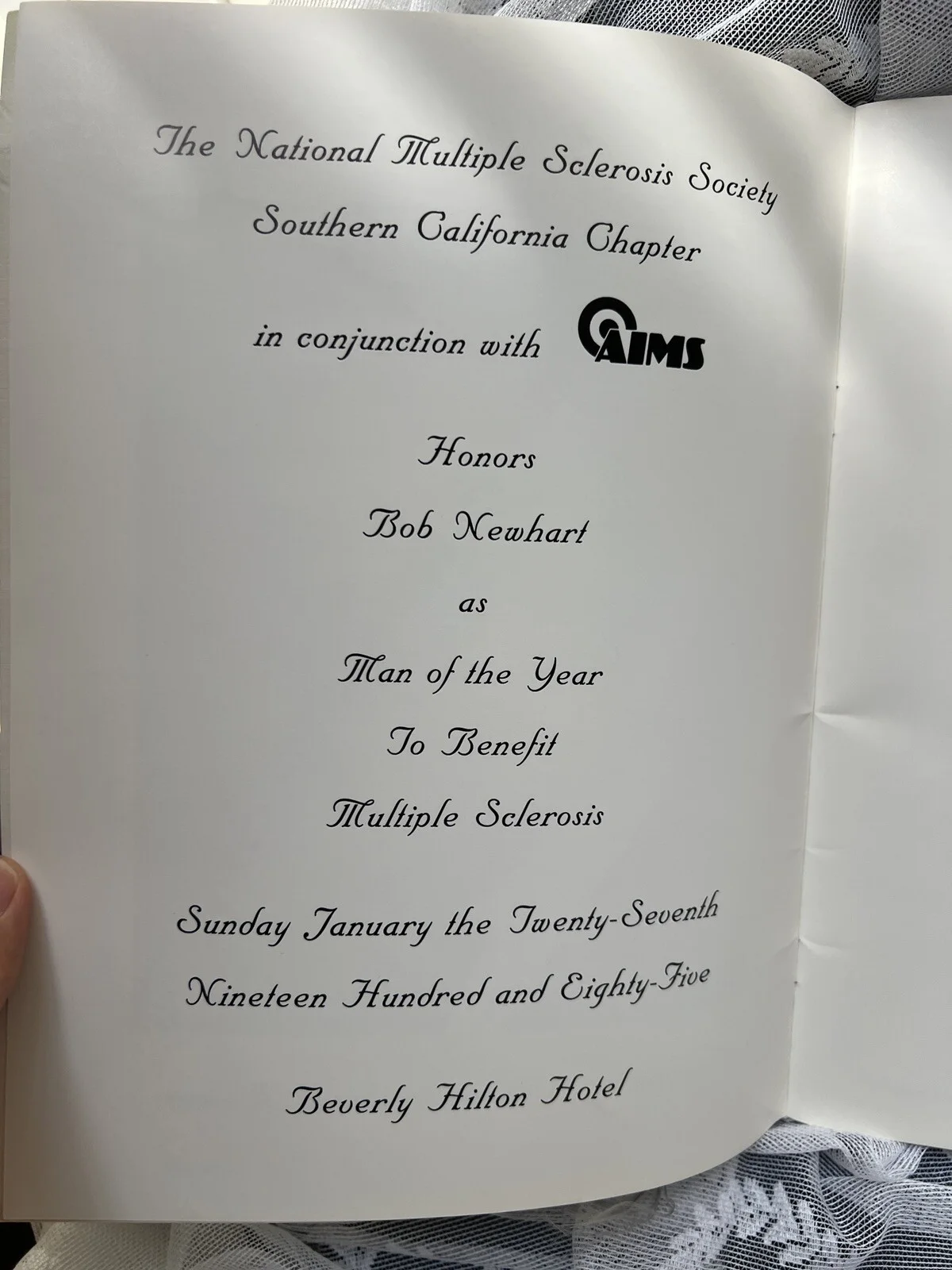 Bob Newhart 1985 Man of The Year Program Celebrating 25 Years In Show Business, изображение 5