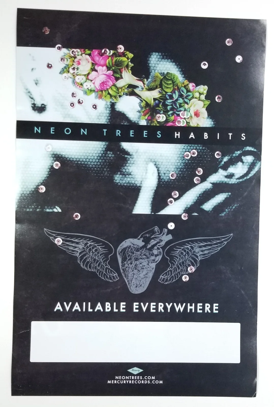 Neon Trees REAL hand SIGNED 11x17" Habits Promo Poster #3 COA Autographed ALL 4, изображение 2