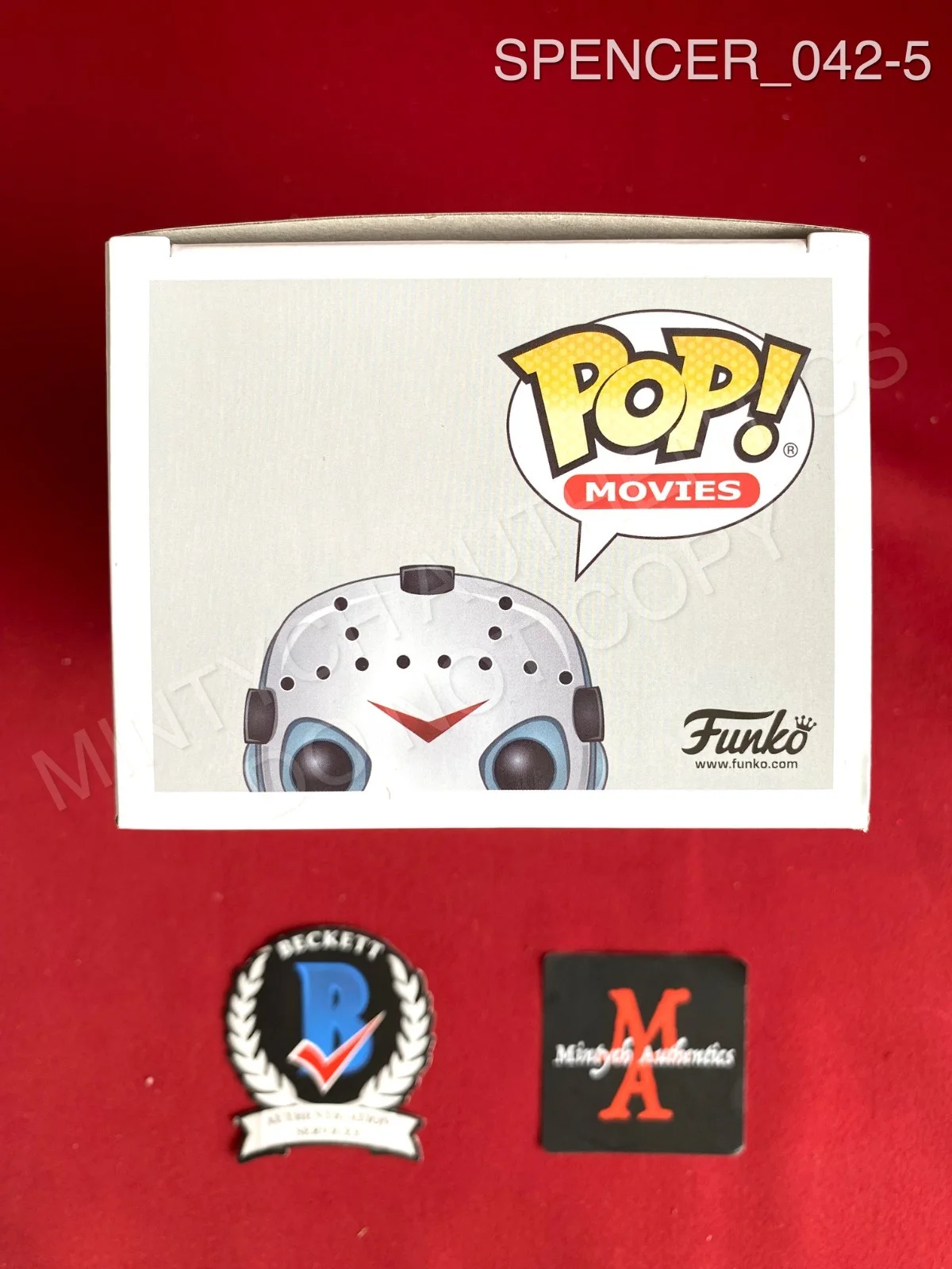 Spencer Charnas — Spencer Charnas Ice Nine Kills signed Jason Voorhees Funko Pop #01 Beckett COA, image 5