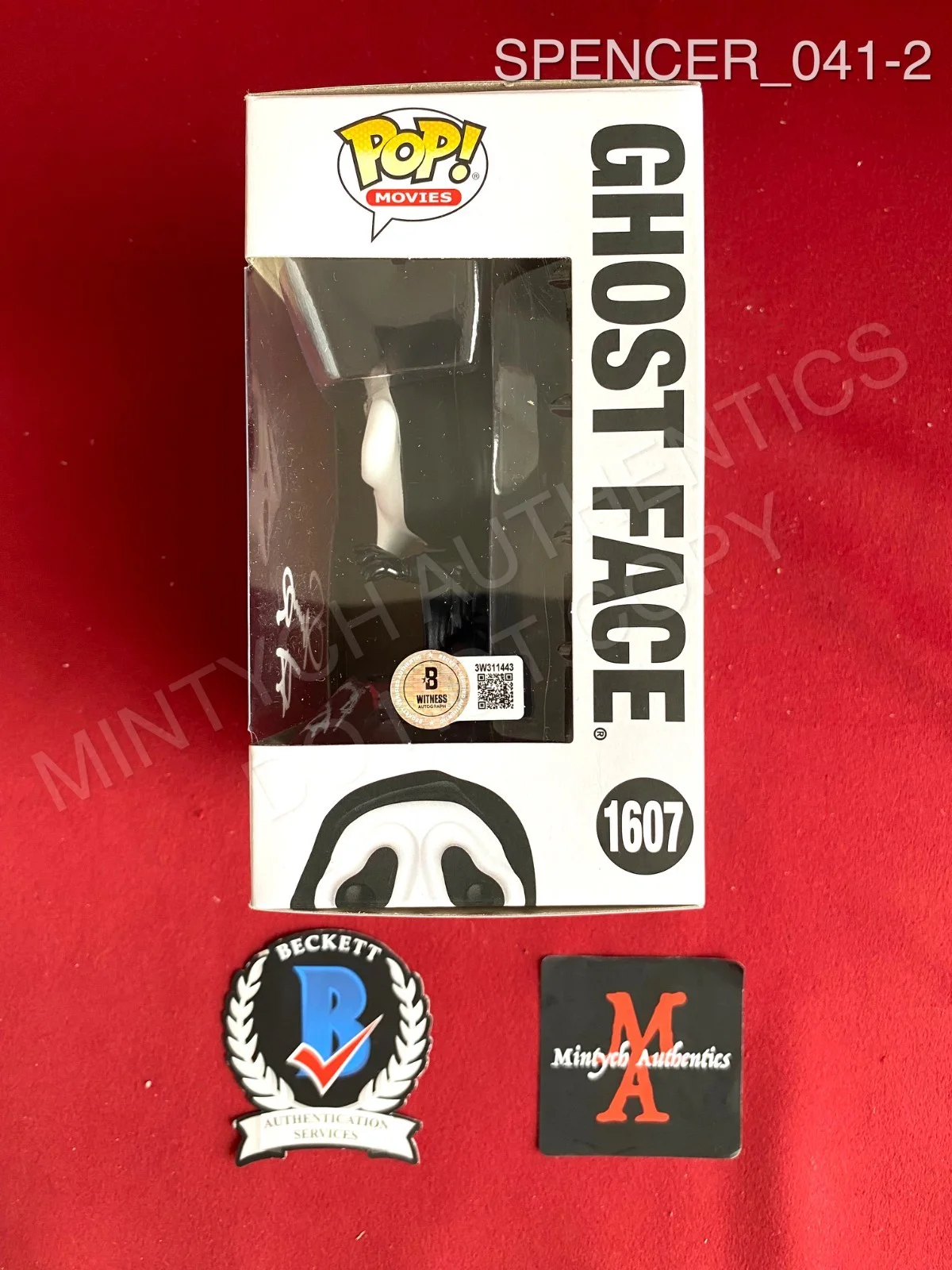 Spencer Charnas — Spencer Charnas Ice Nine Kills signed Ghost Face Funko Pop #1607 Beckett COA, изображение 2