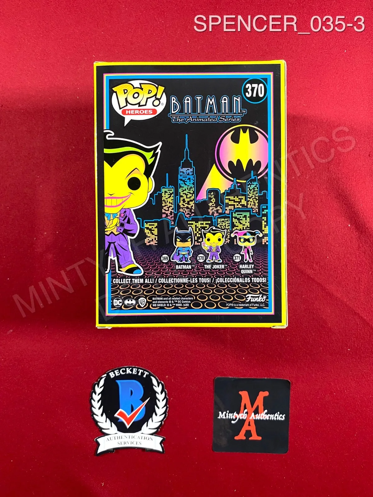 Spencer Charnas — Spencer Charnas Ice Nine Kills signed The Joker Funko Pop #370 Beckett, image 3