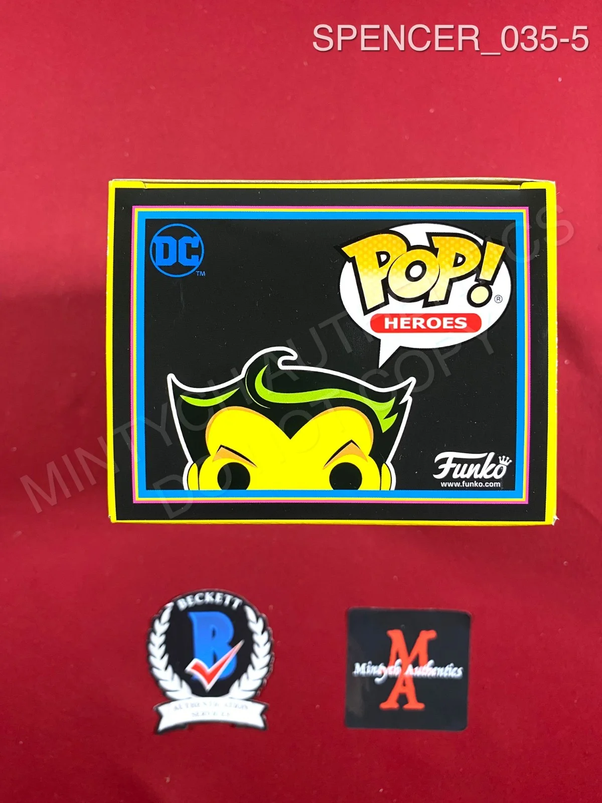 Spencer Charnas — Spencer Charnas Ice Nine Kills signed The Joker Funko Pop #370 Beckett, image 5