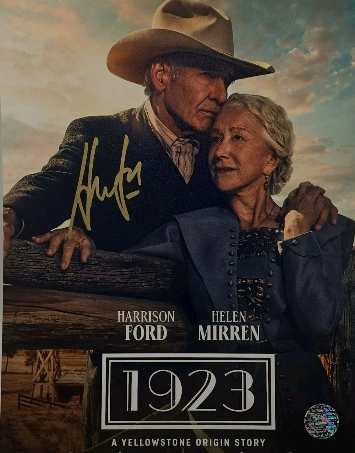 Harrison Ford 1923 Autographed Promo Photo Super Star Certification TV show, изображение 4