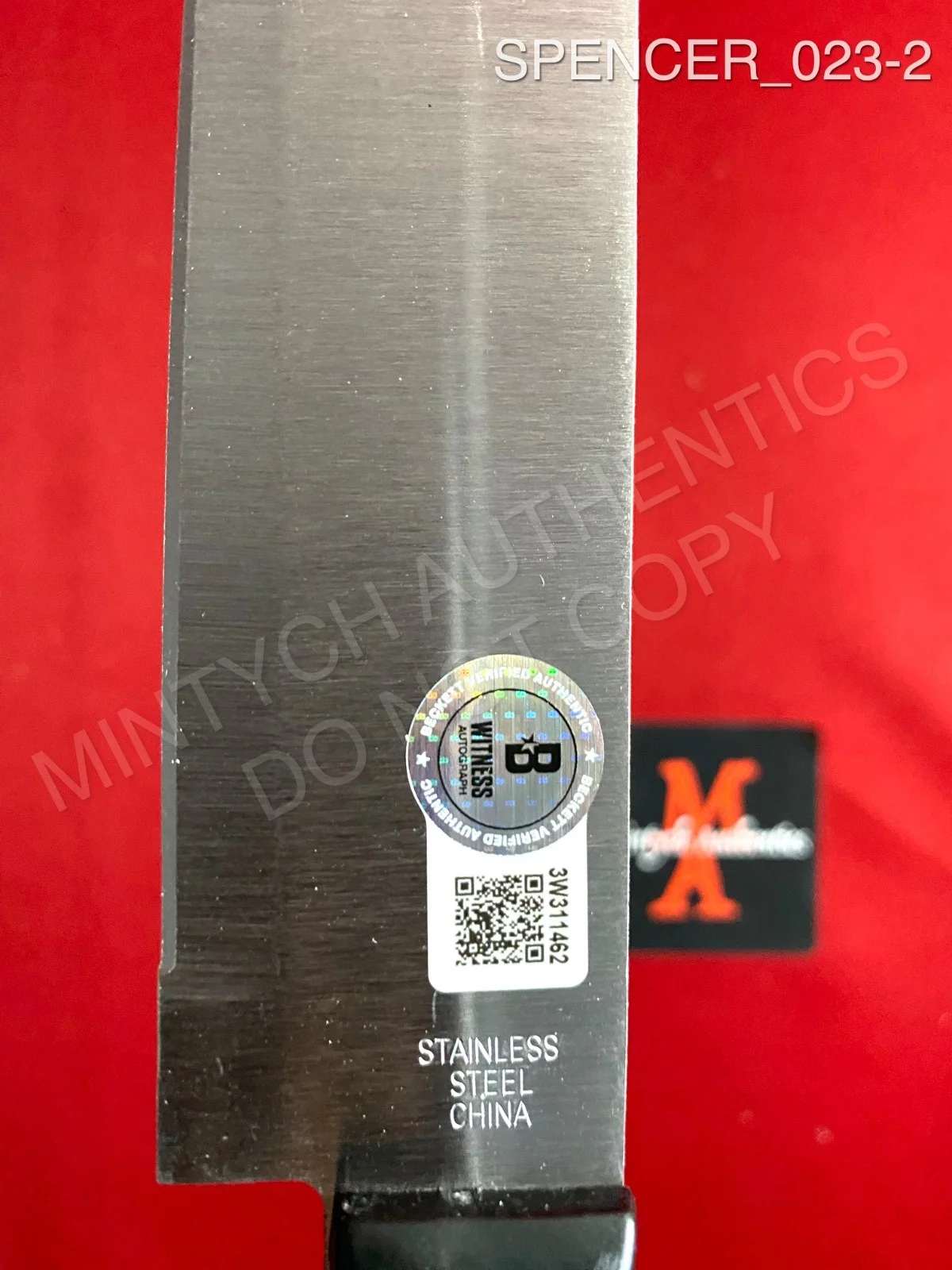 Spencer Charnas — Spencer Charnas Ice Nine Kills autographed signed real 8" steel knife Beckett, изображение 2